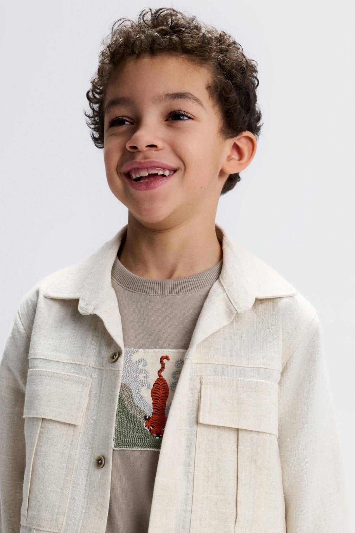 4-8 Yaş Space Fox Erkek Çocuk 3'Lü Takım-Latte