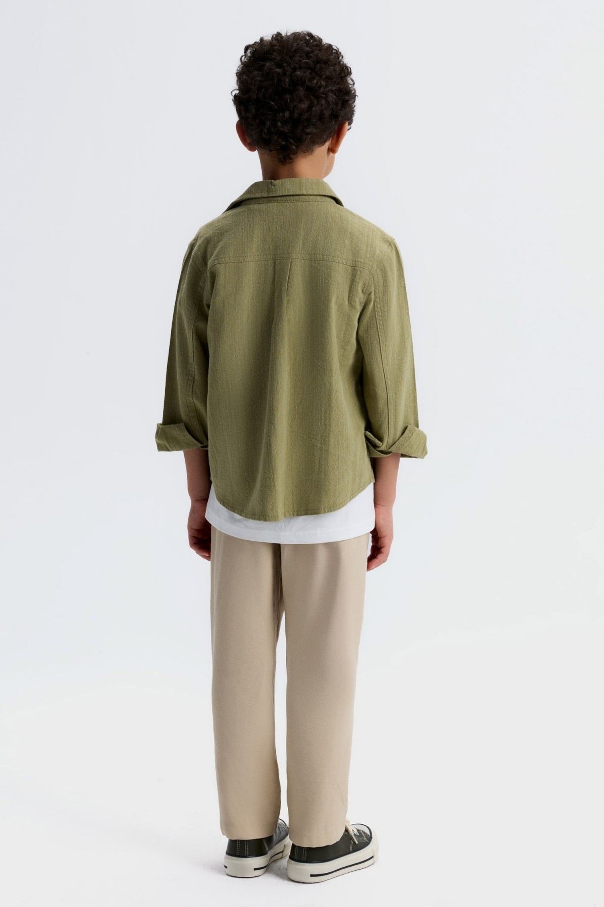 4-8 Yaş Strong Harley Erkek Çocuk 3'Lü Takım-Haki