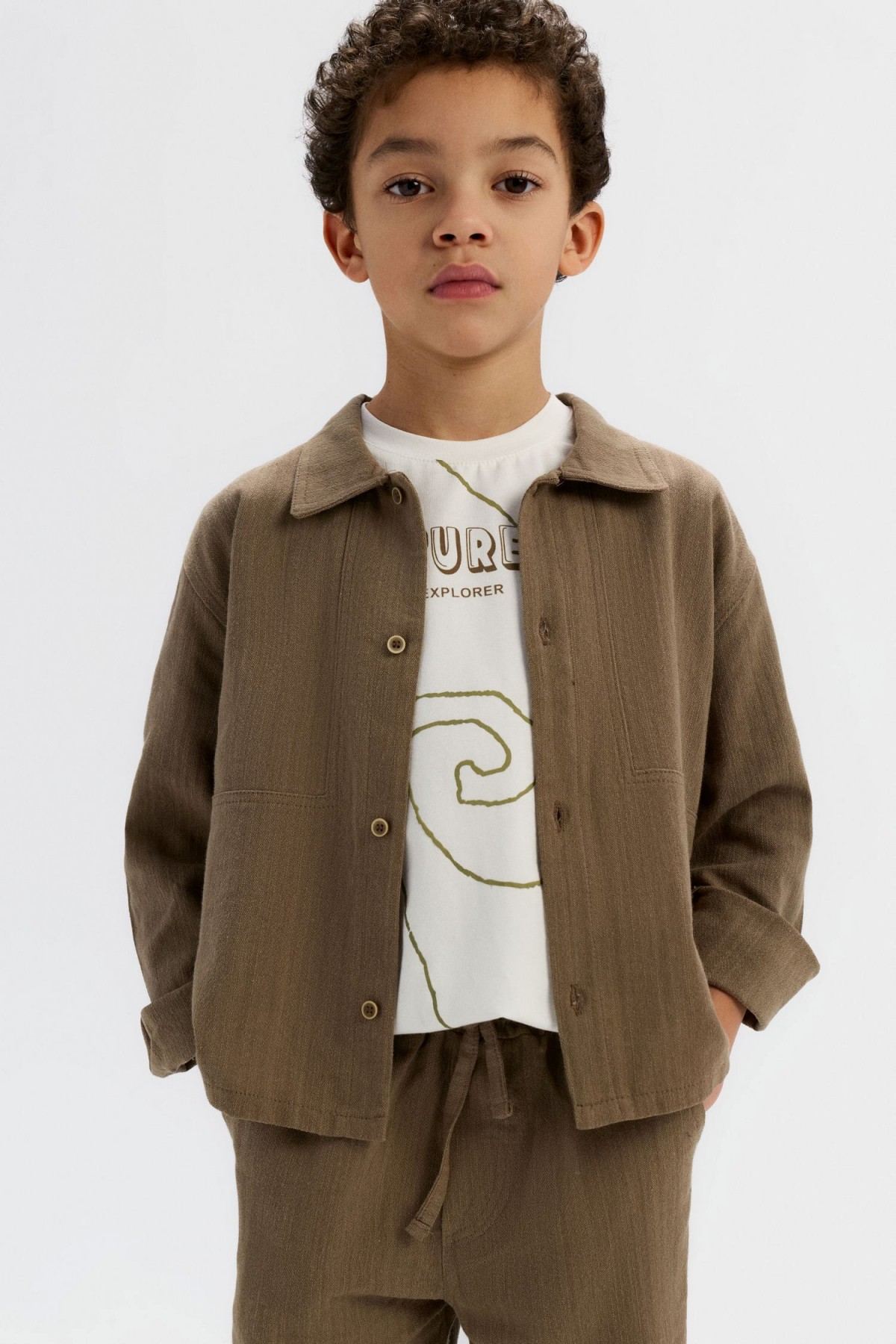 4-8 Yaş Great Liam Erkek Çocuk 3'Lü Takım-Kahverengi