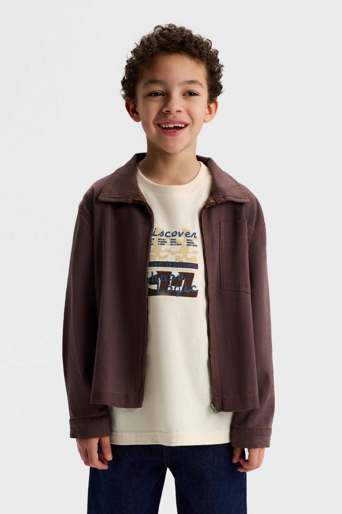 4-8 Yaş Aztec Harvey Erkek Çocuk 3'Lü Takım-Kahverengi