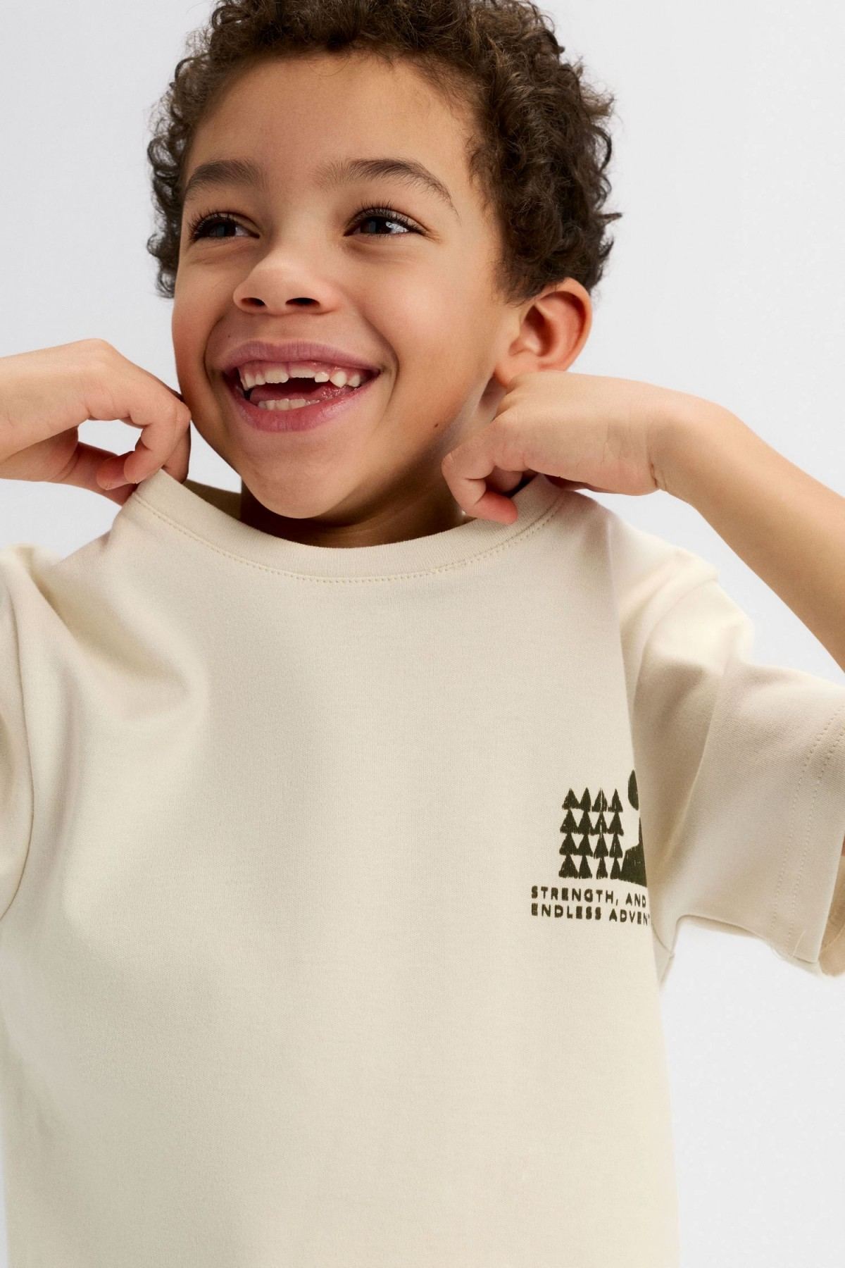 4-8 Yaş Moon Oliver Erkek Çocuk Takım-Ekru