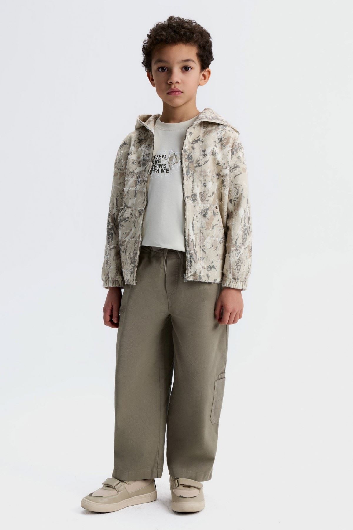 4-8 Yaş Sepia Noah Erkek Çocuk 3'Lü Takım-Haki