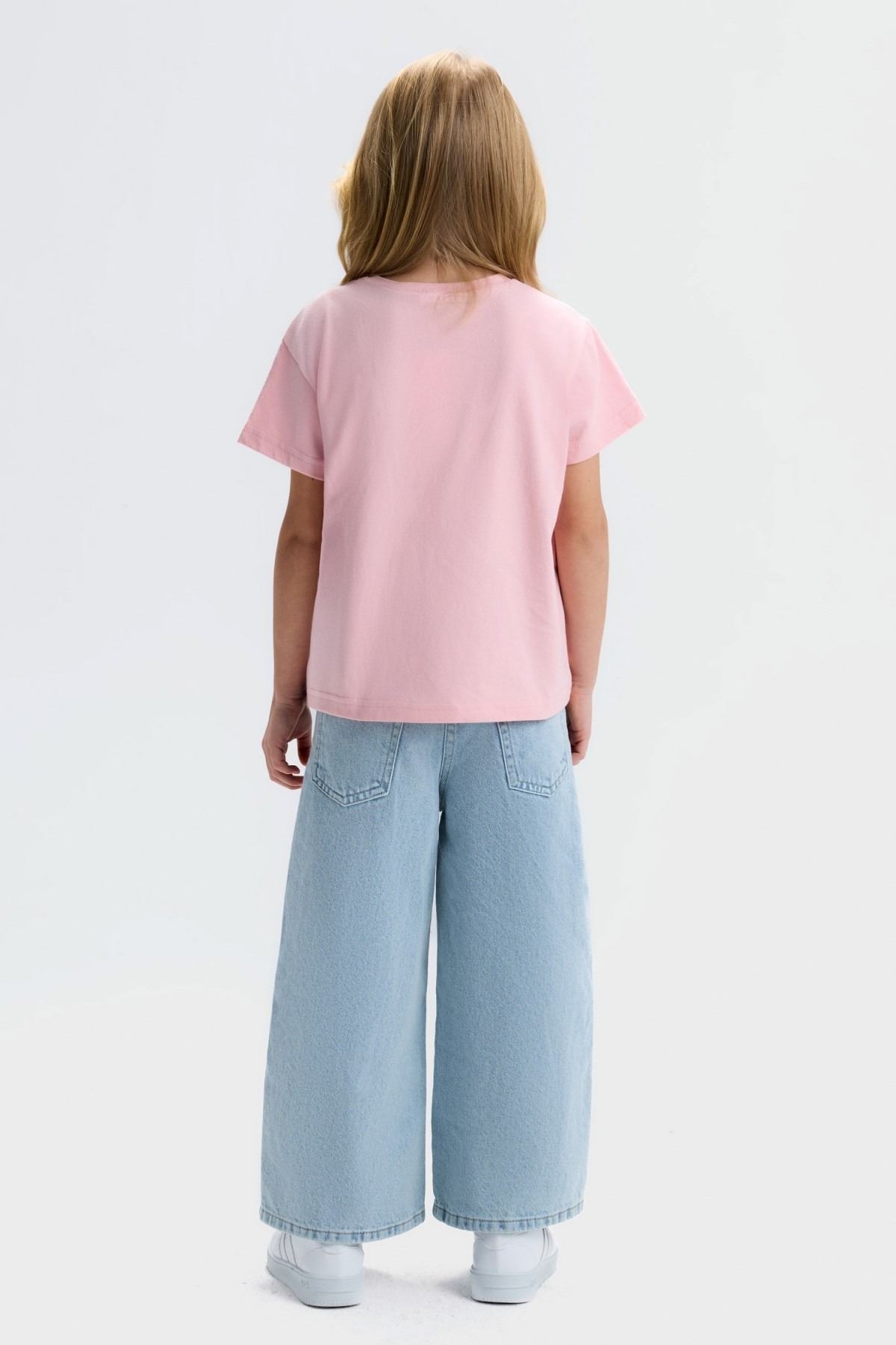 4-8 Yaş Lina Mini Kız Çocuk T-Shirt-Pembe