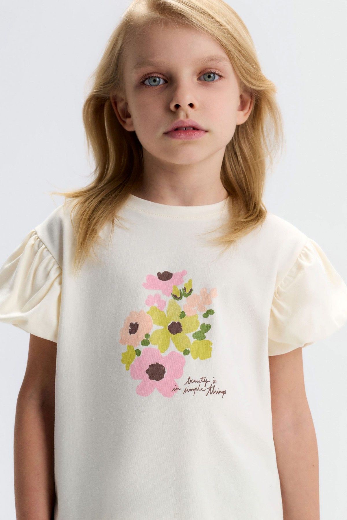 4-8 Yaş Sunny Lily Kız Çocuk Takım-Latte