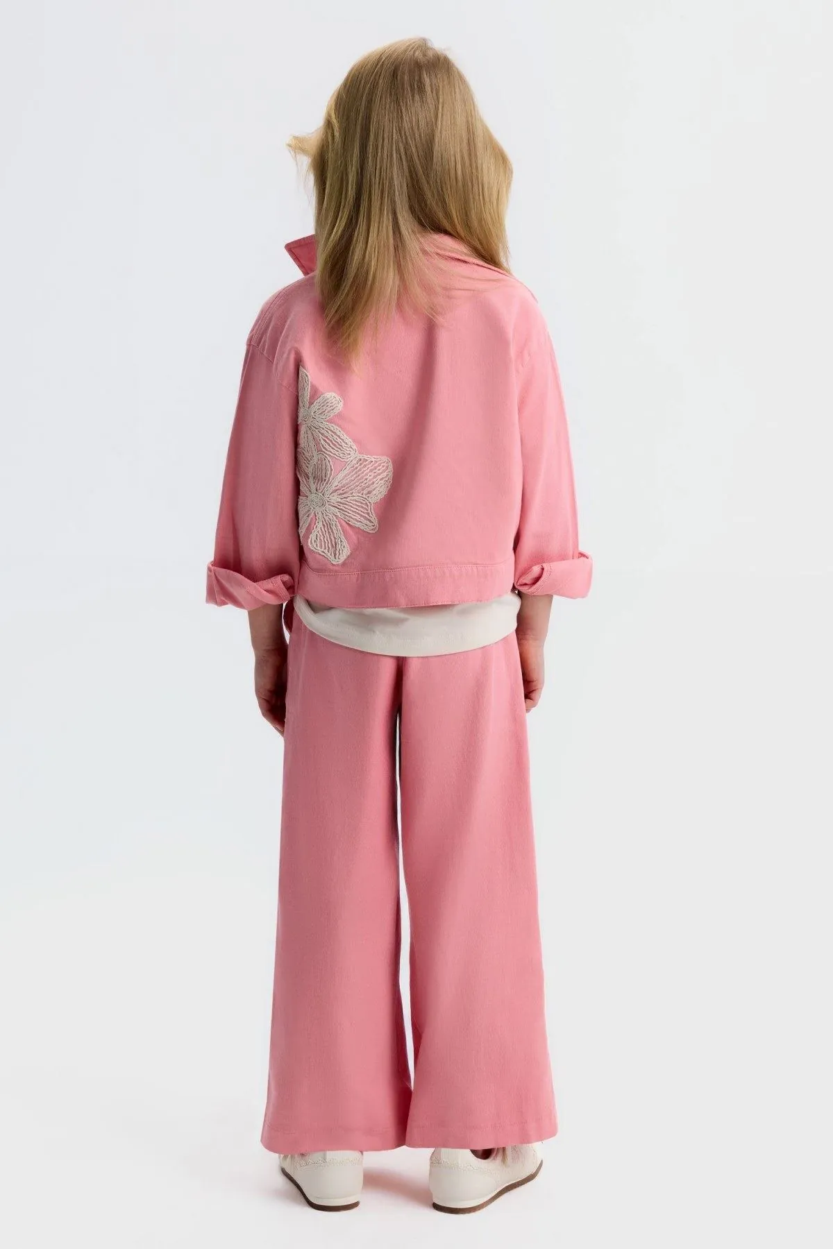 4-8 Yaş Stella Chic Kız Çocuk 3'Lü Takım-Pembe