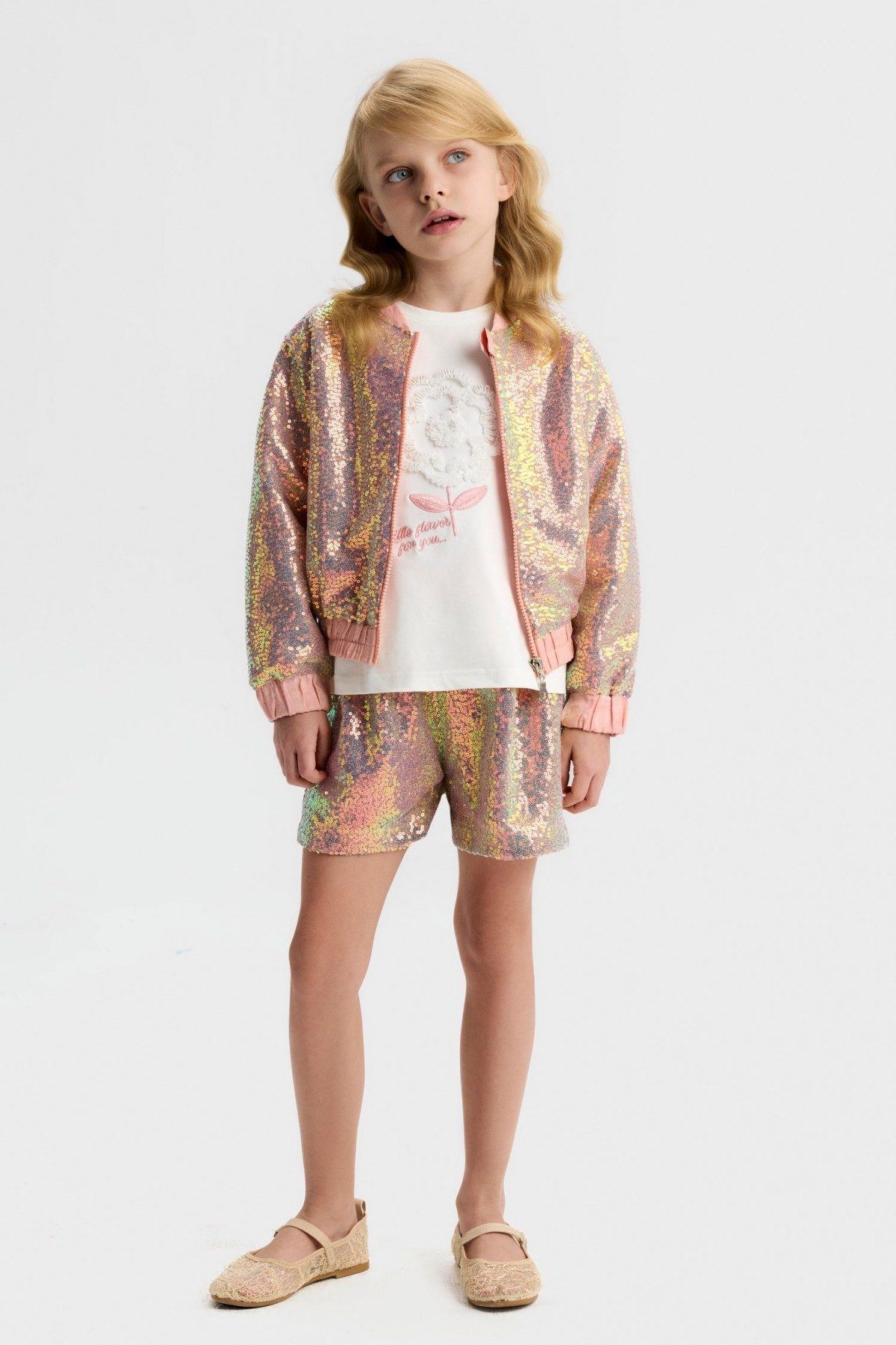 4-8 Yaş Rosetta Moana Kız Çocuk 3'Lü Takım-Pembe