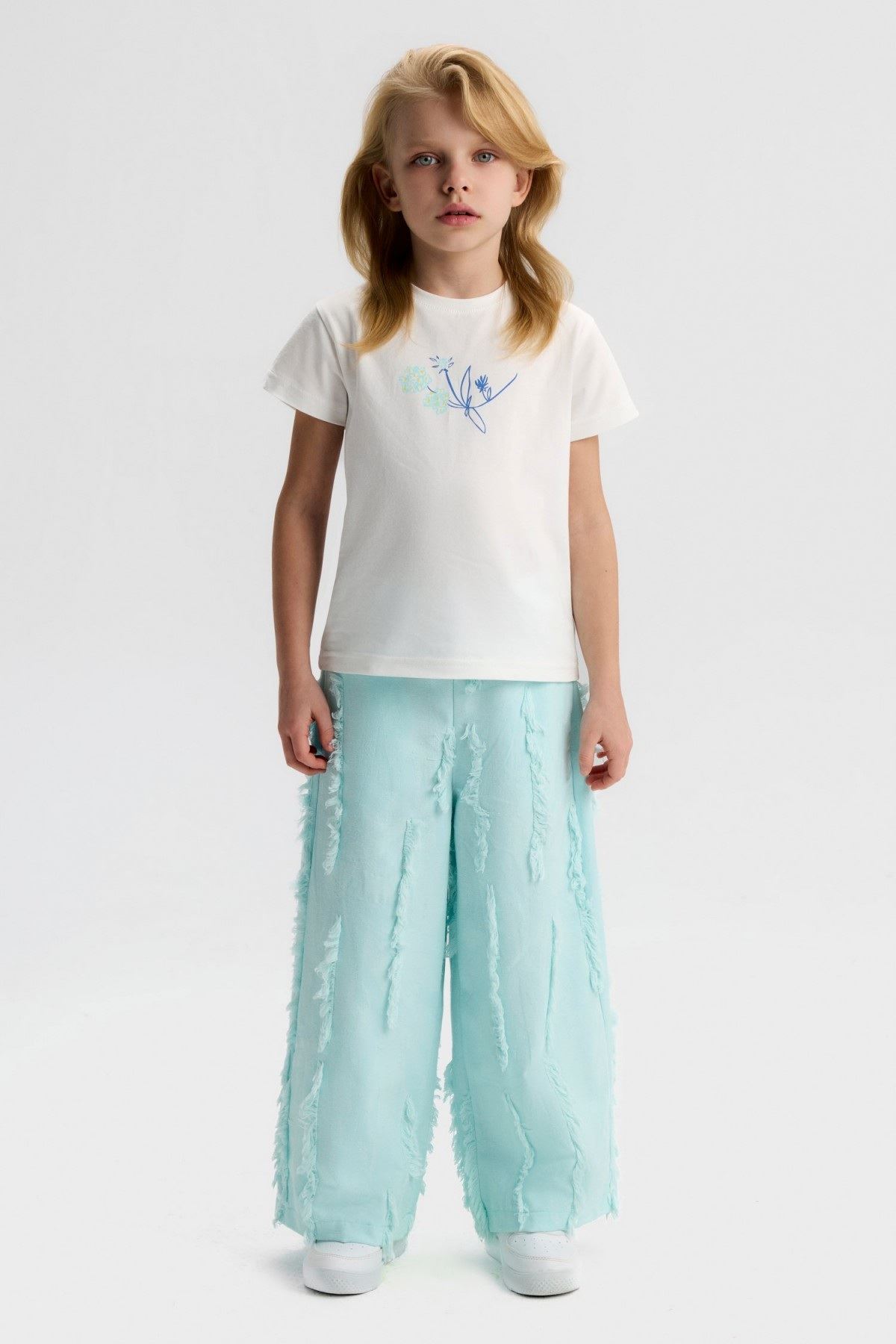 4-8 Yaş Chorley Mare Kız Çocuk 3'Lü Takım-Mavi