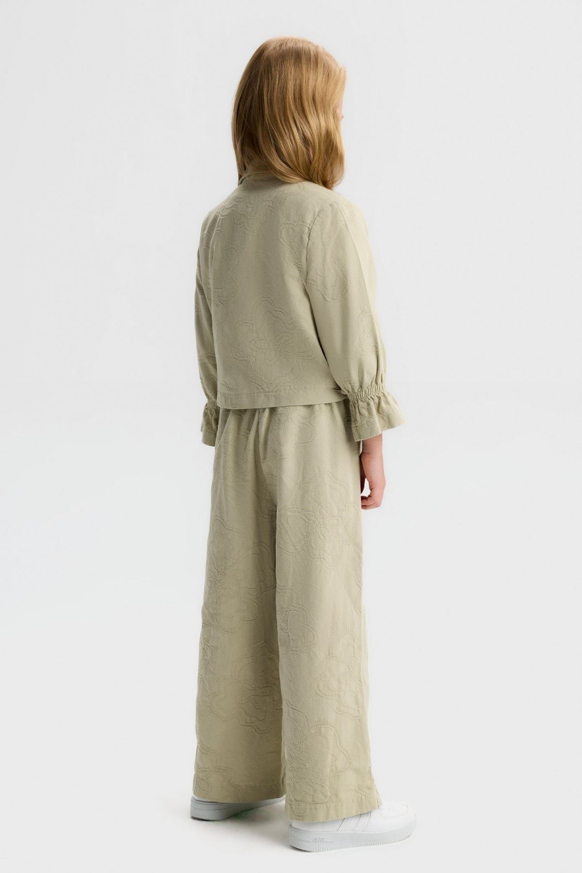 4-8 Yaş Flower Cannes Kız Çocuk 3'Lü Takım-Haki