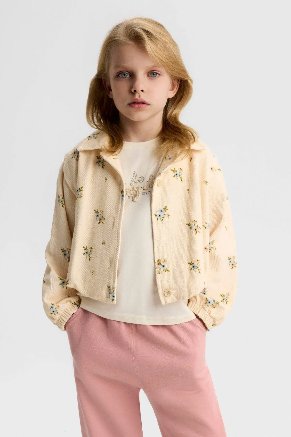 4-8 Yaş Bloom Rain Kız Çocuk 3'Lü Takım-Latte