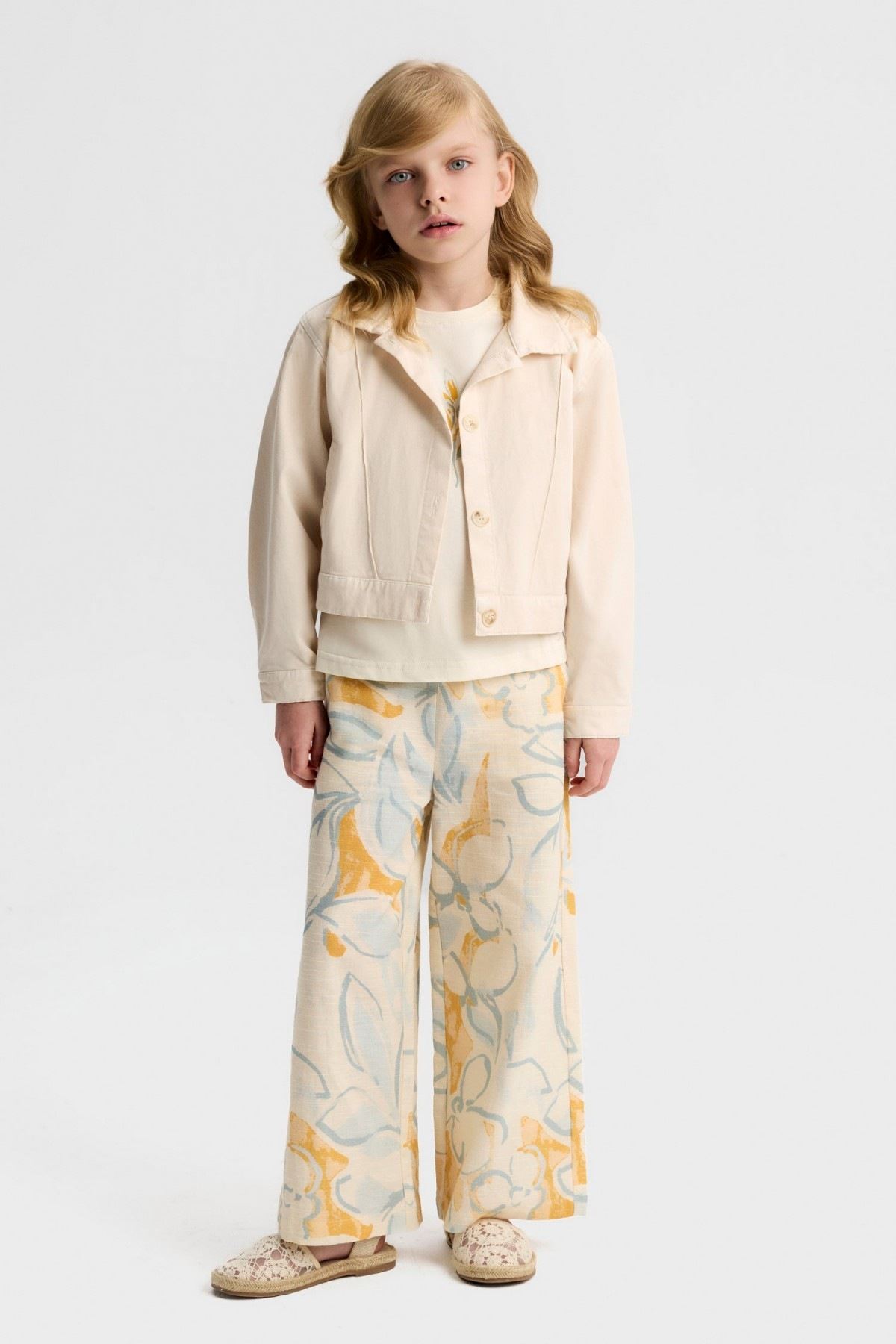 4-8 Yaş Angel Liana Kız Çocuk 3'Lü Takım-Latte