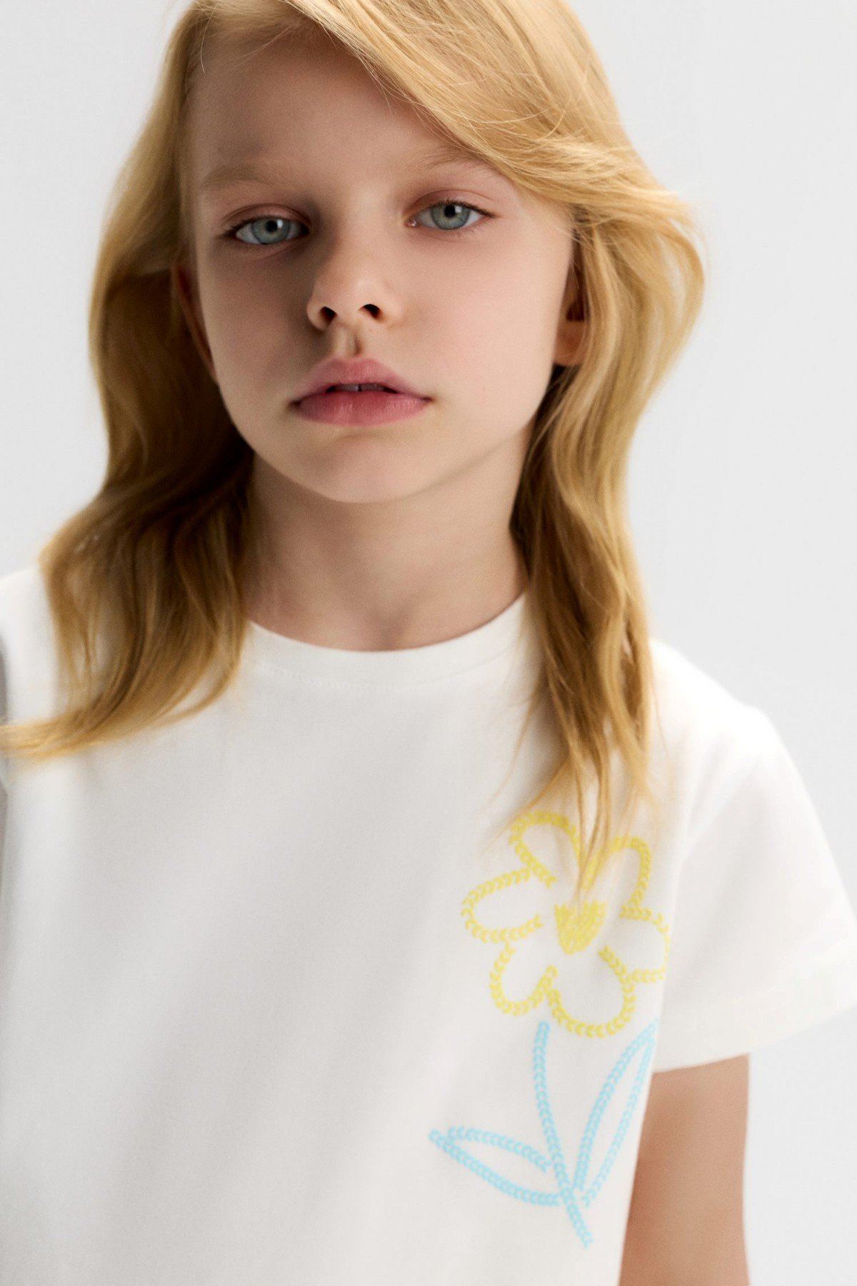 4-8 Yaş Summer Rana Kız Çocuk 3'Lü Takım-Sarı