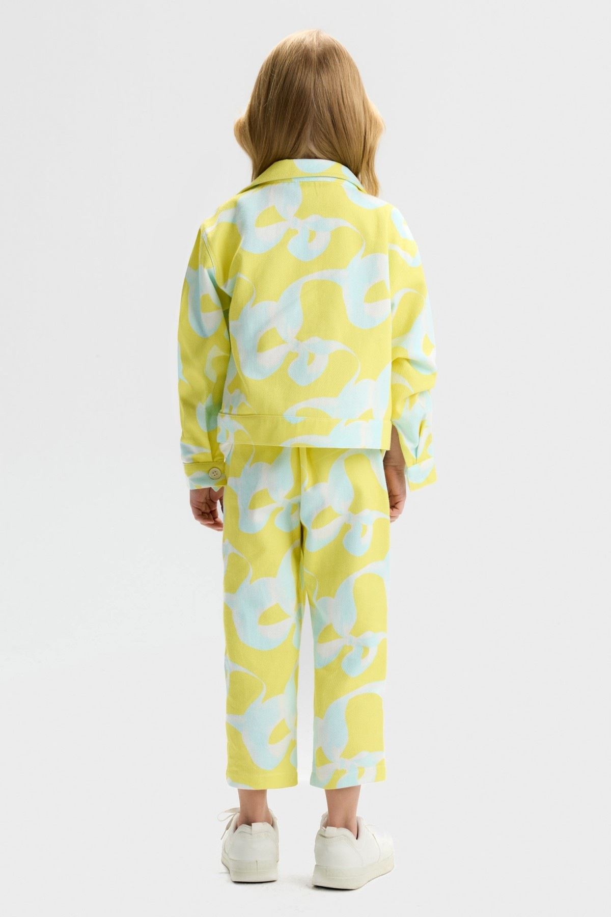 4-8 Yaş Summer Rana Kız Çocuk 3'Lü Takım-Sarı