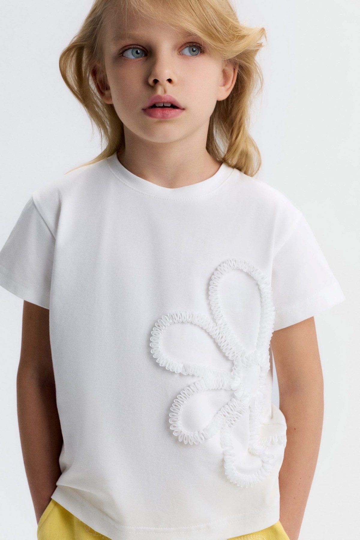 4-8 Yaş Elen Paris Kız Çocuk 3'Lü Takım-Sarı