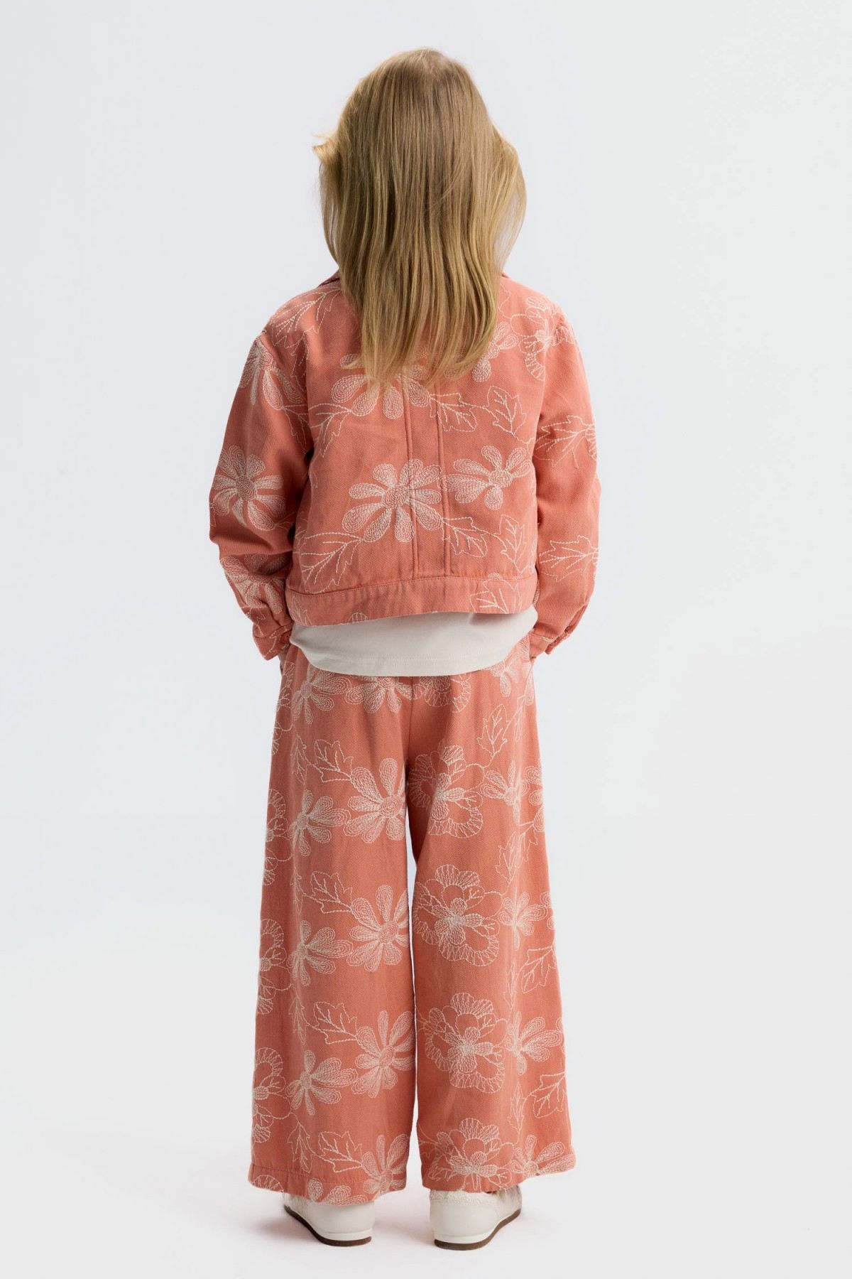 4-8 Yaş Elen Paris Kız Çocuk 3'Lü Takım-Kiremit