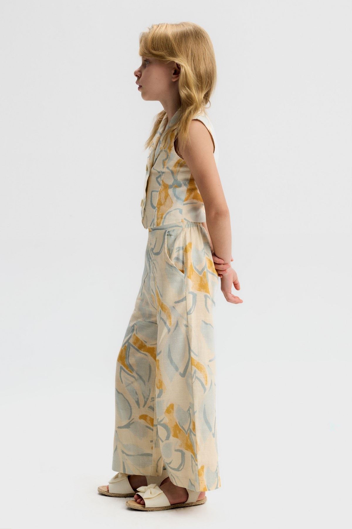 4-8 Yaş Clara Paris Kız Çocuk Takım-Latte