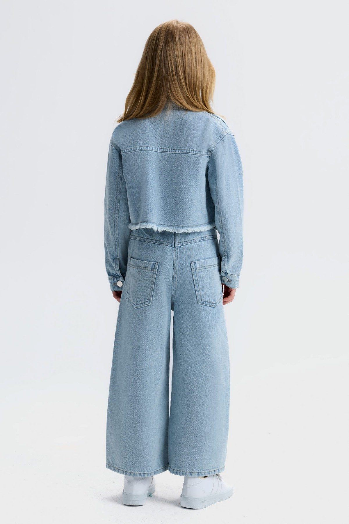 4-8 Yaş Pamela Arya Kız Çocuk Takım-Mavi