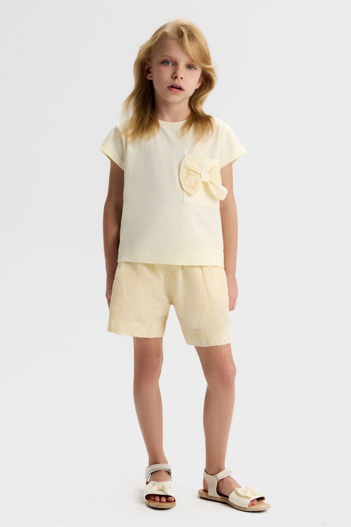 4-8 Yaş Maya Paris Kız Çocuk Takım-Latte