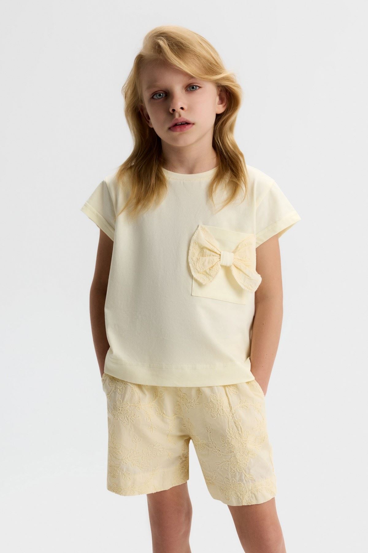 4-8 Yaş Maya Paris Kız Çocuk Takım-Latte