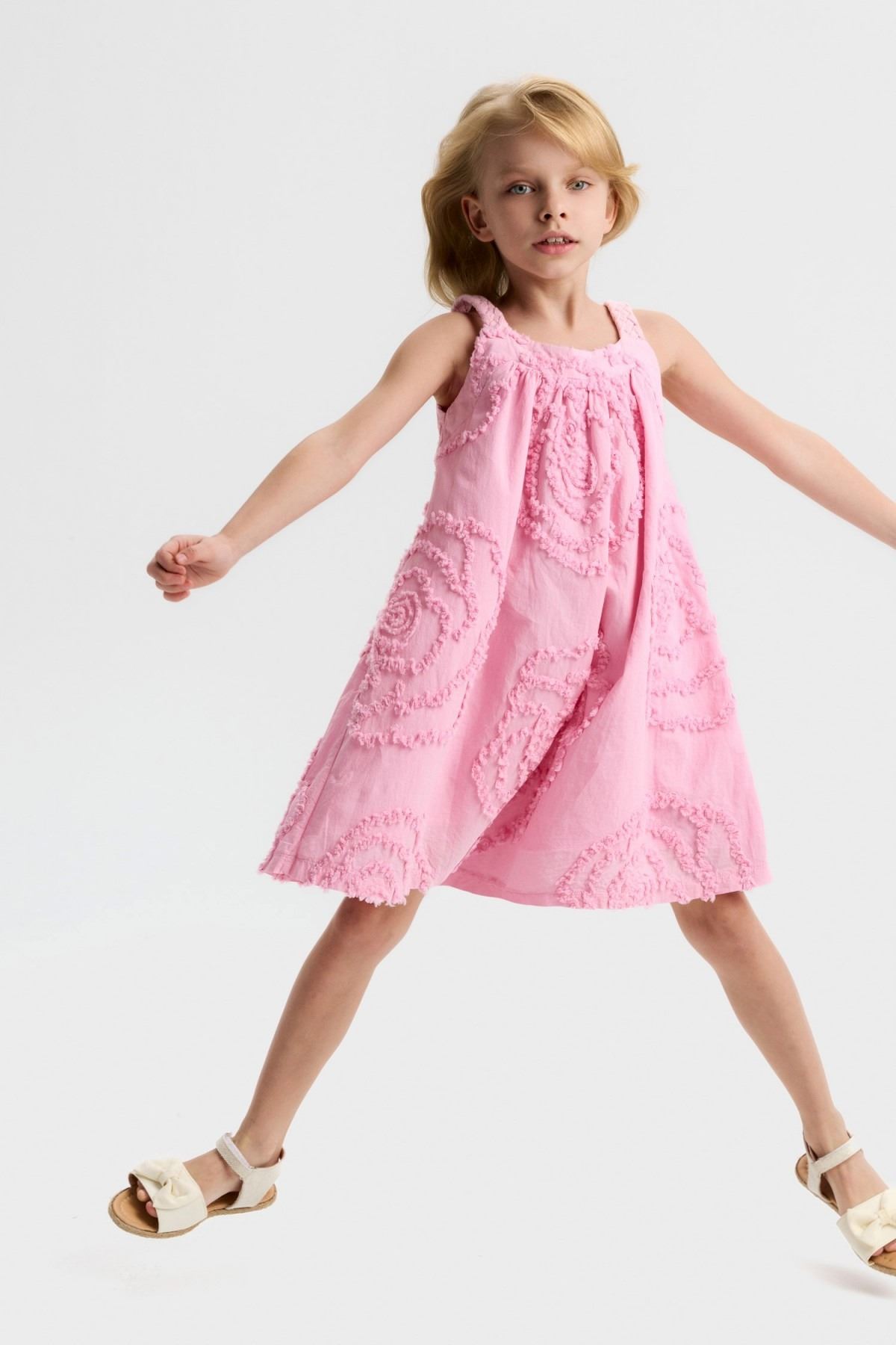 4-8 Yaş Laura Pearl Kız Çocuk Elbise-Pembe