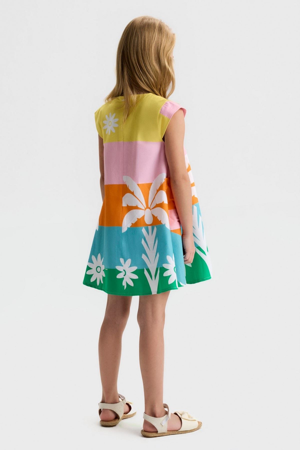 4-8 Yaş Aurora Liana Kız Çocuk Elbise-Pembe