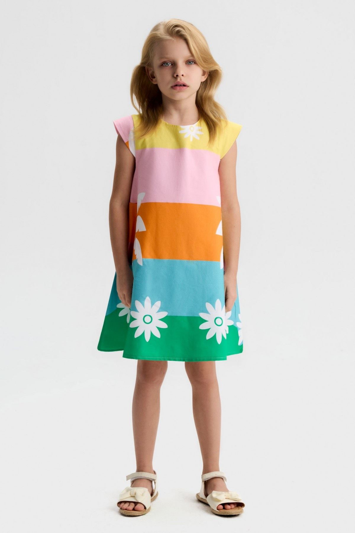 4-8 Yaş Aurora Liana Kız Çocuk Elbise-Pembe