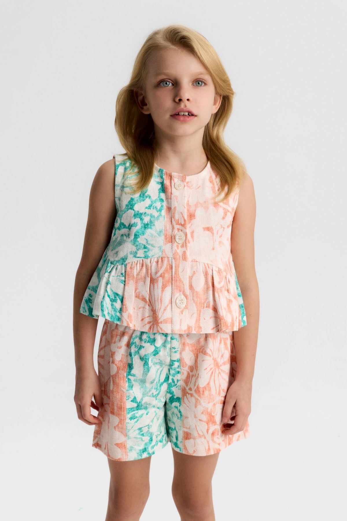 4-8 Yaş Elsa Moon Kız Çocuk Takım-Pembe