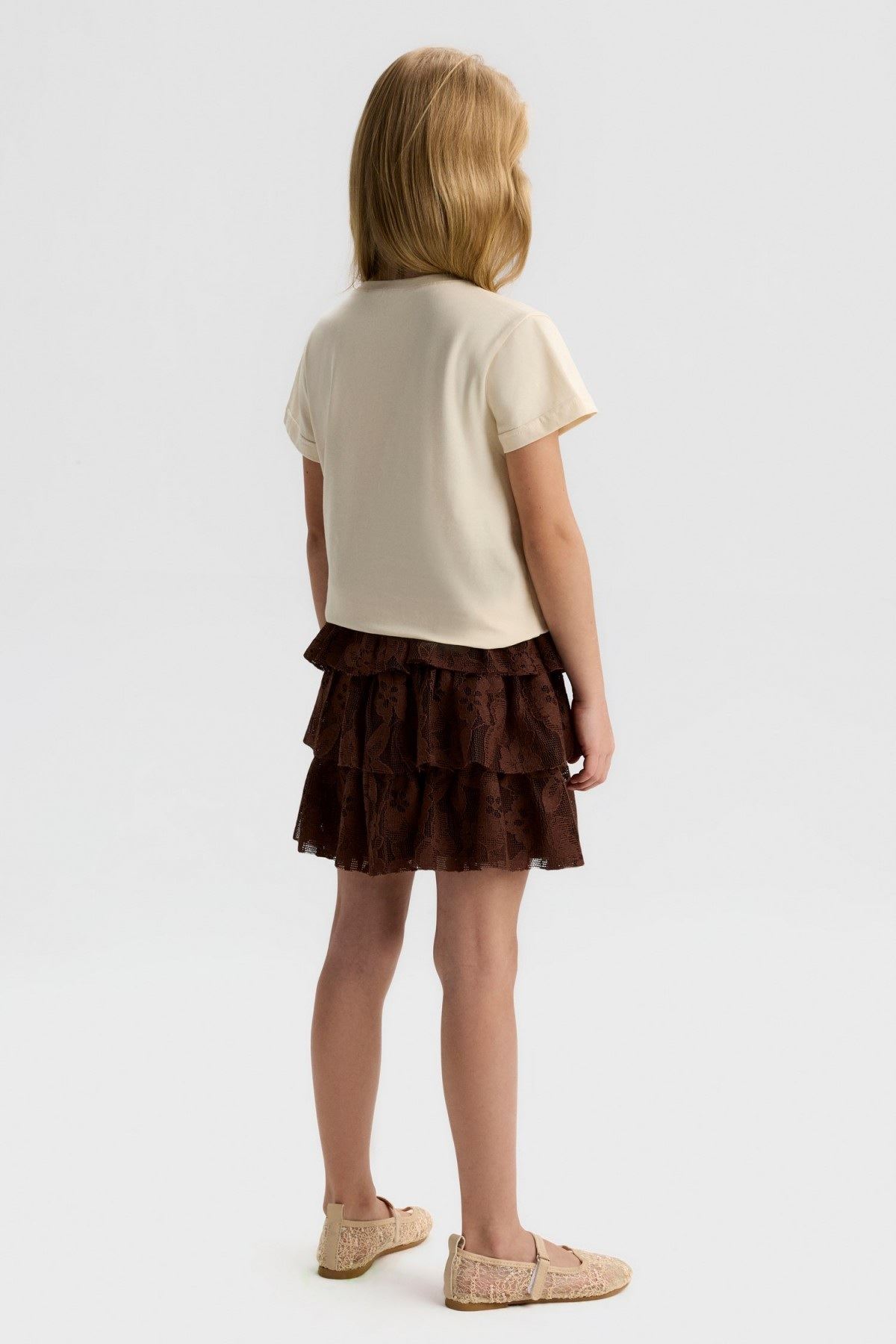 4-8 Yaş Alina Select Kız Çocuk Takım-Kahverengi