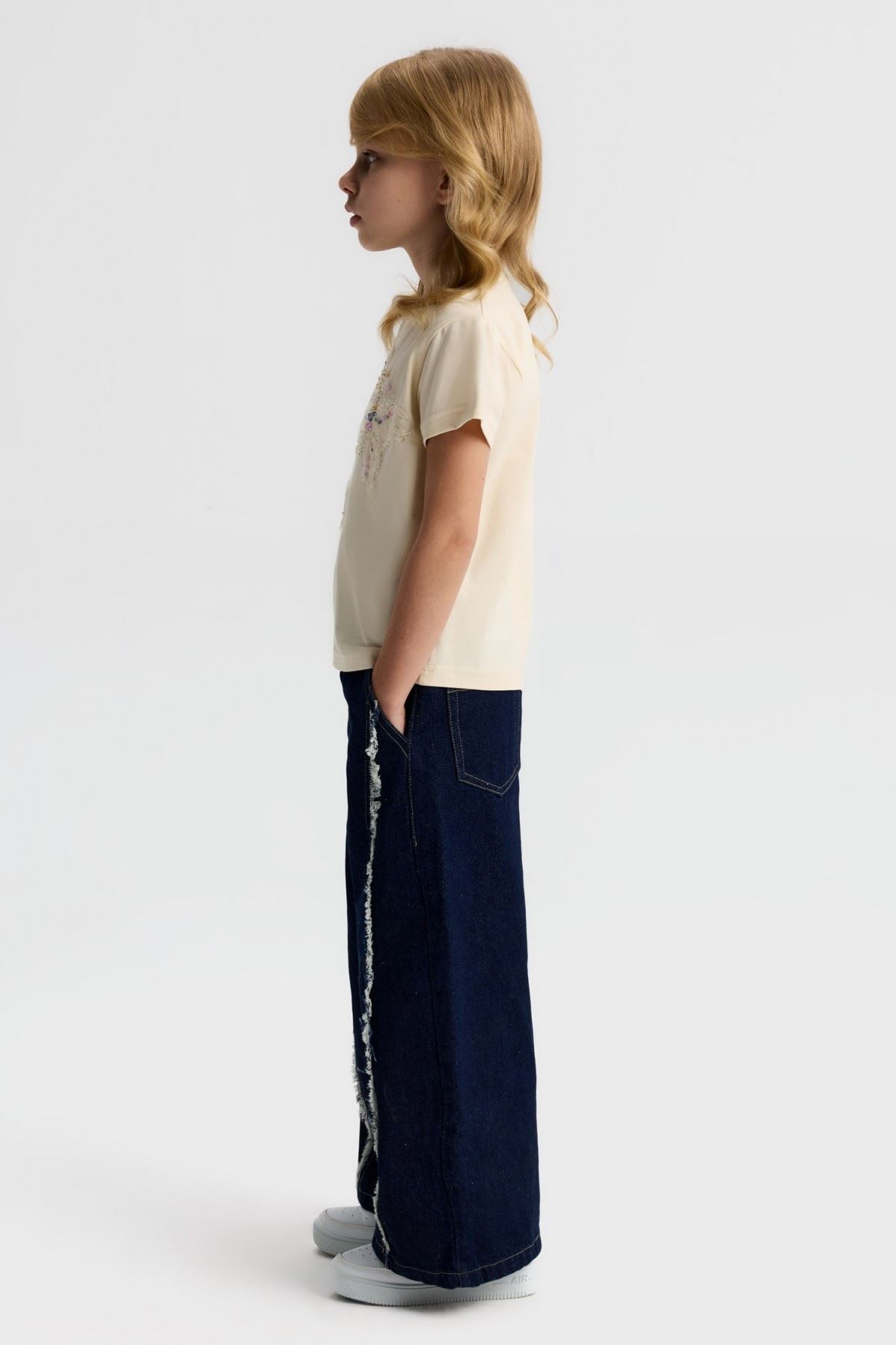 4-8 Yaş Jane Miusa Kız Çocuk Takım-Latte