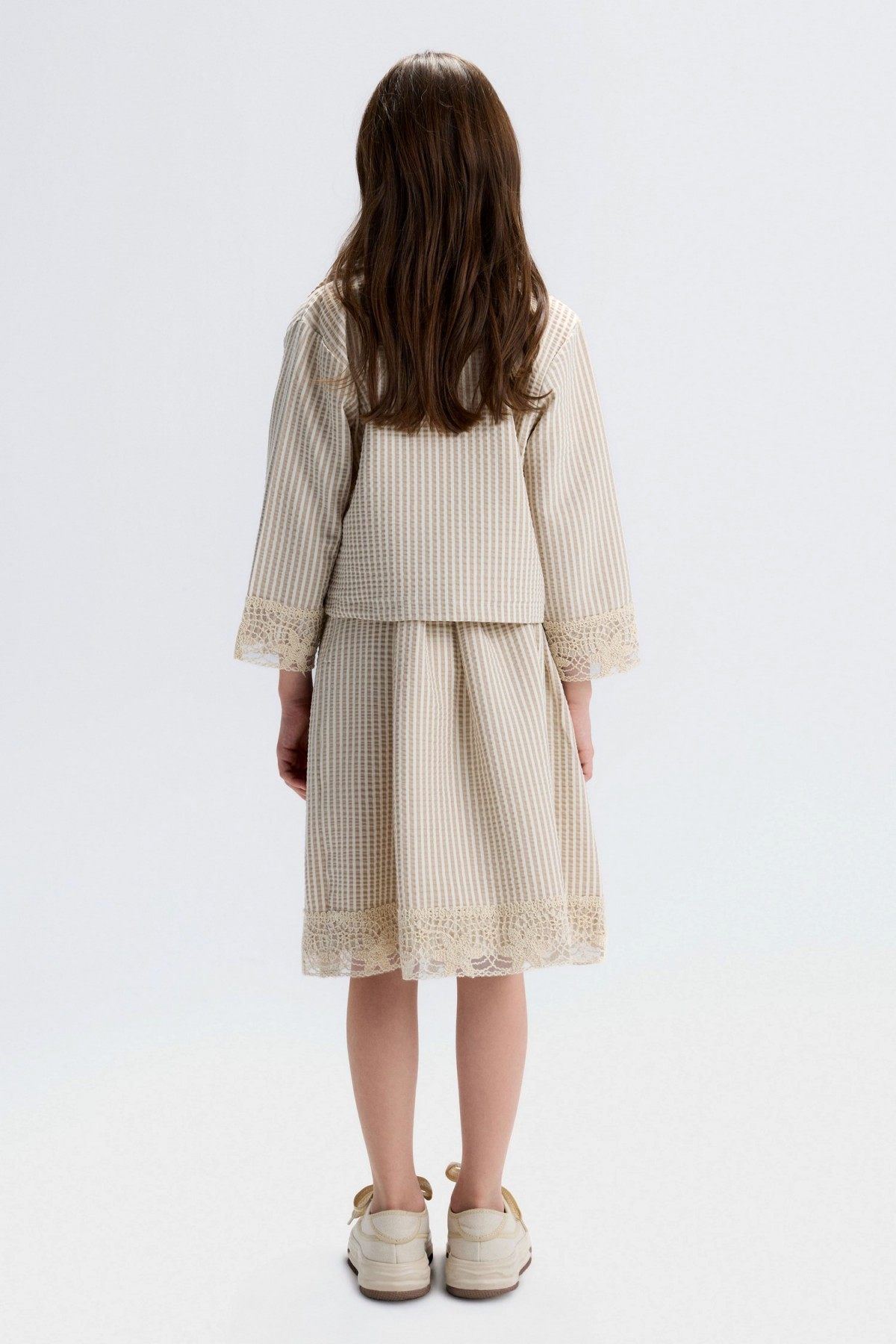 8-14 Yaş Mare Desert Kız Çocuk 3'Lü Takım-Latte