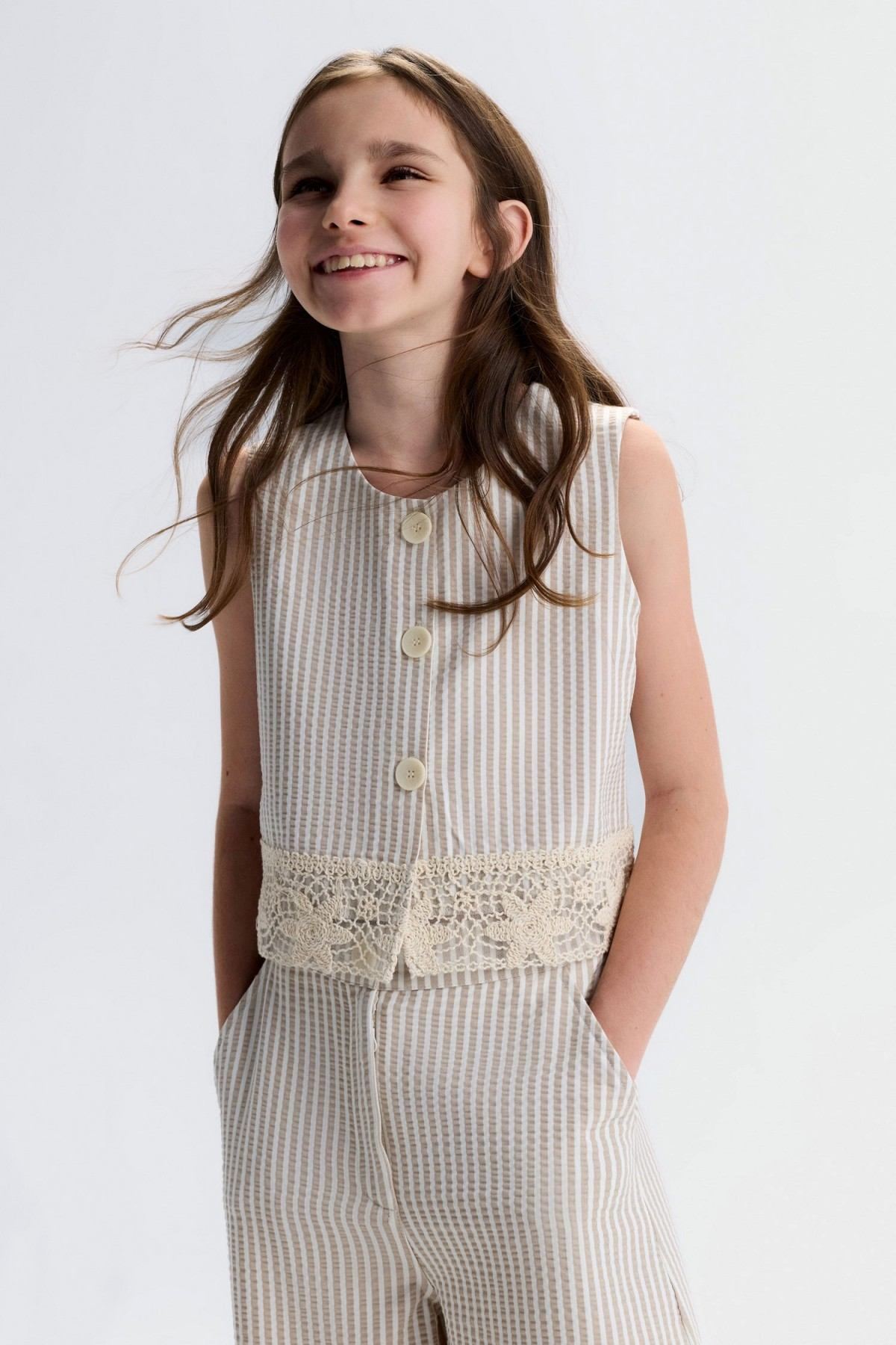 8-14 Yaş Candy Queen Kız Çocuk Takım-Latte