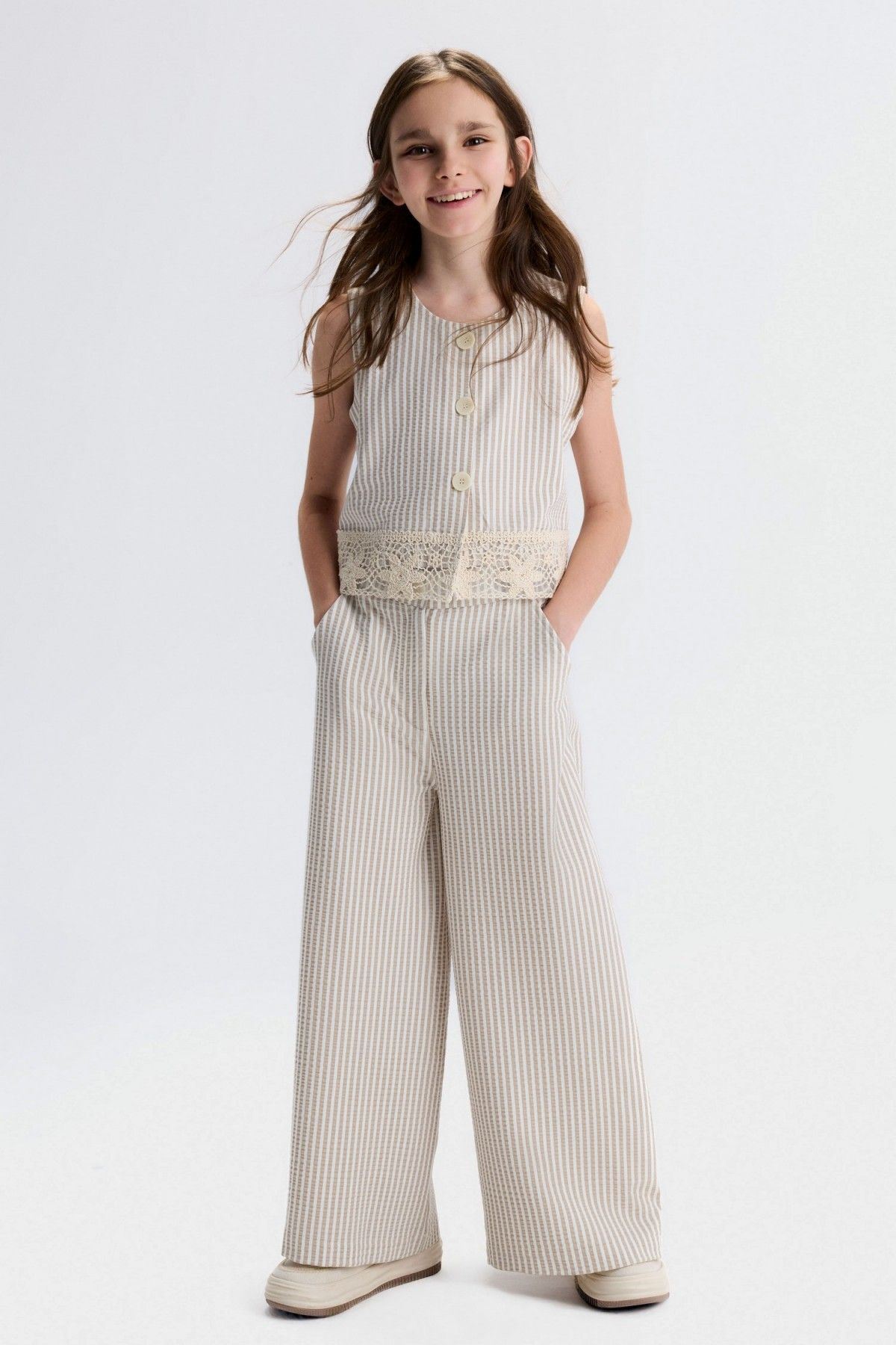 8-14 Yaş Candy Queen Kız Çocuk Takım-Latte