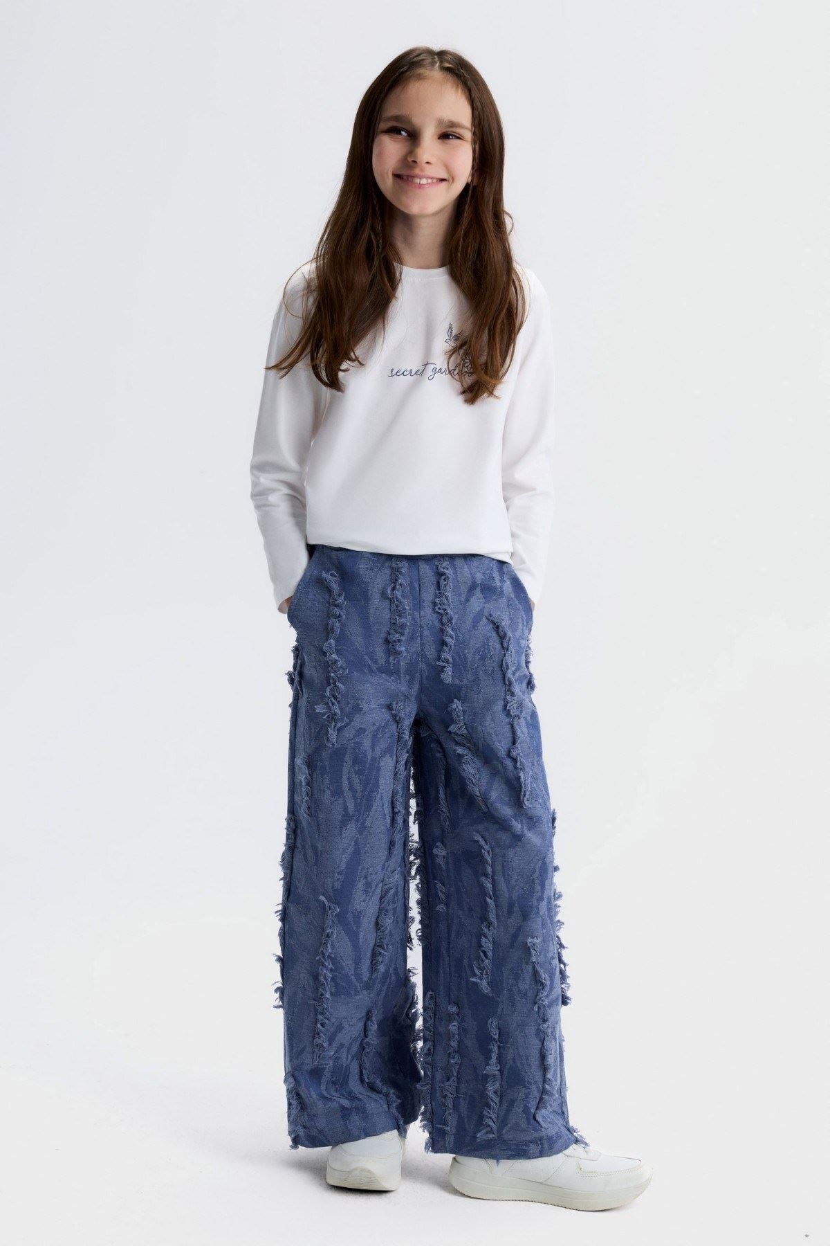 8-14 Yaş Star Boutique Kız Çocuk Takım-Ekru