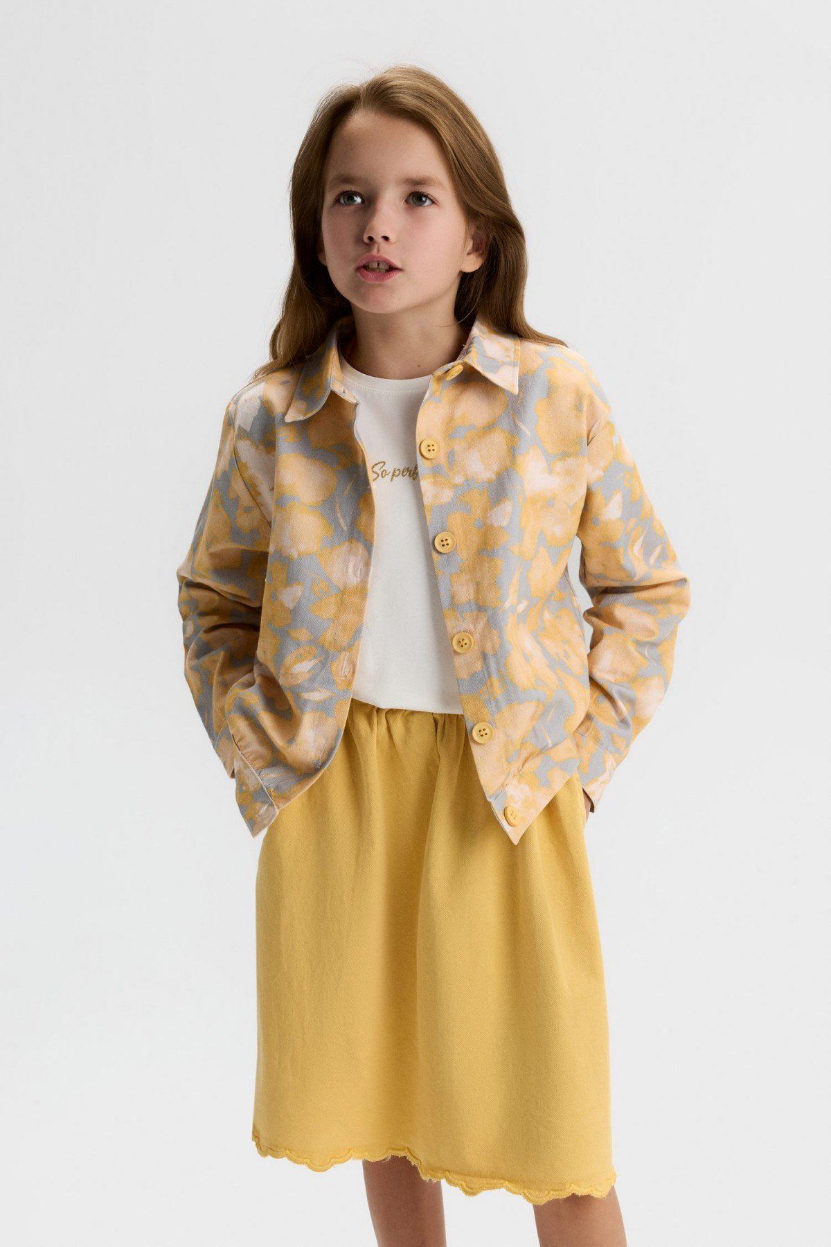 8-14 Yaş Angel Paris Kız Çocuk 3'Lü Takım-Hardal