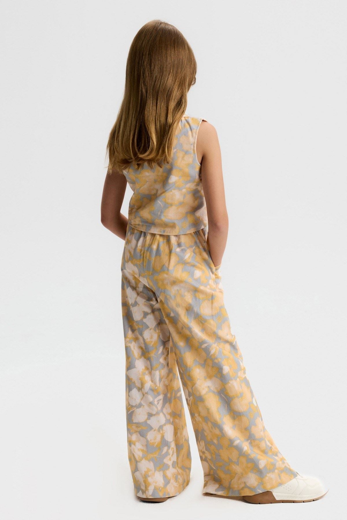 8-14 Yaş Golden Storm Kız Çocuk Takım-Sarı