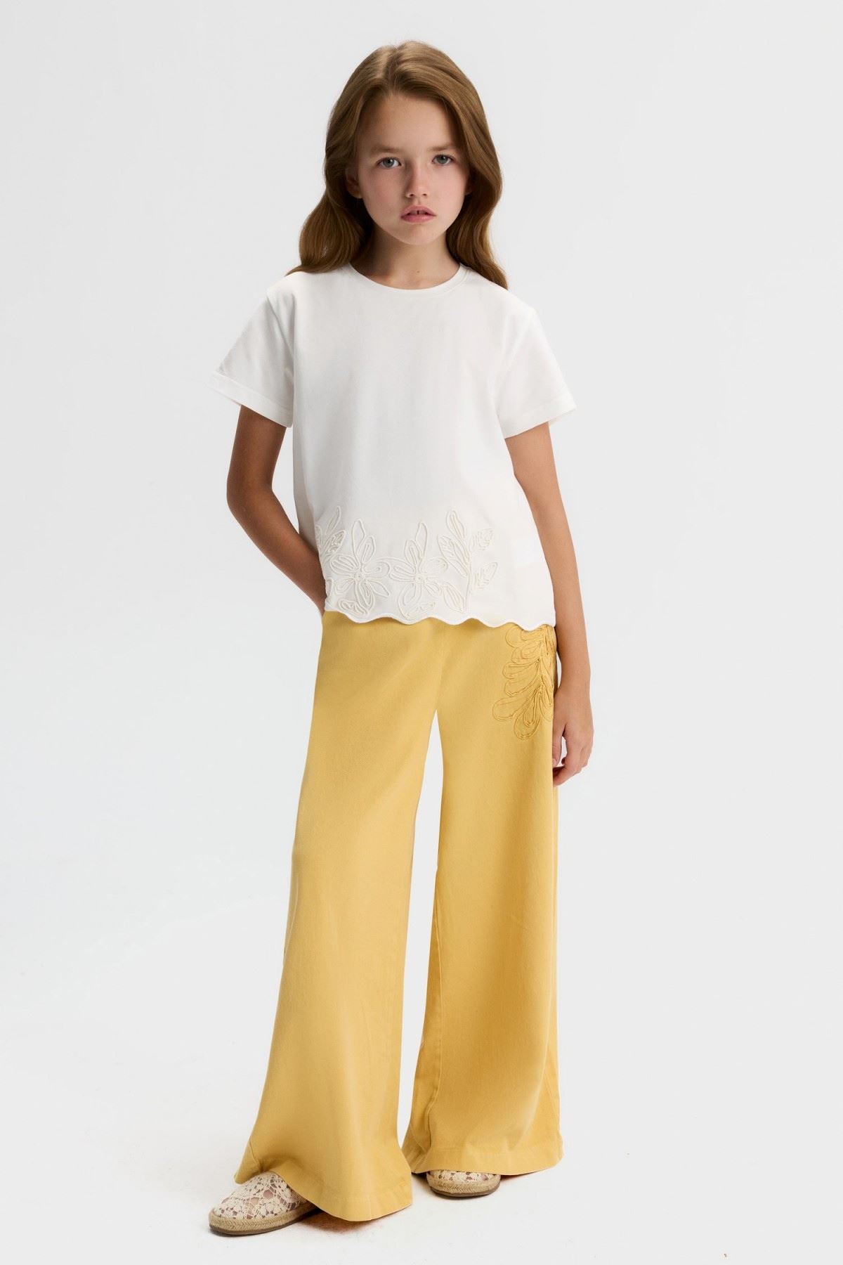 8-14 Yaş Bella Prime Kız Çocuk 3'Lü Takım-Hardal