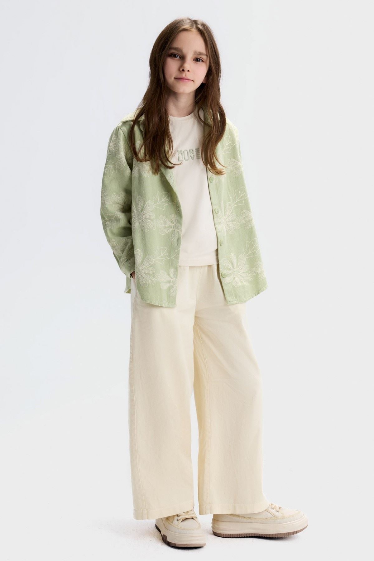 8-14 Yaş Bella Line Kız Çocuk 3'Lü Takım-Yeşil