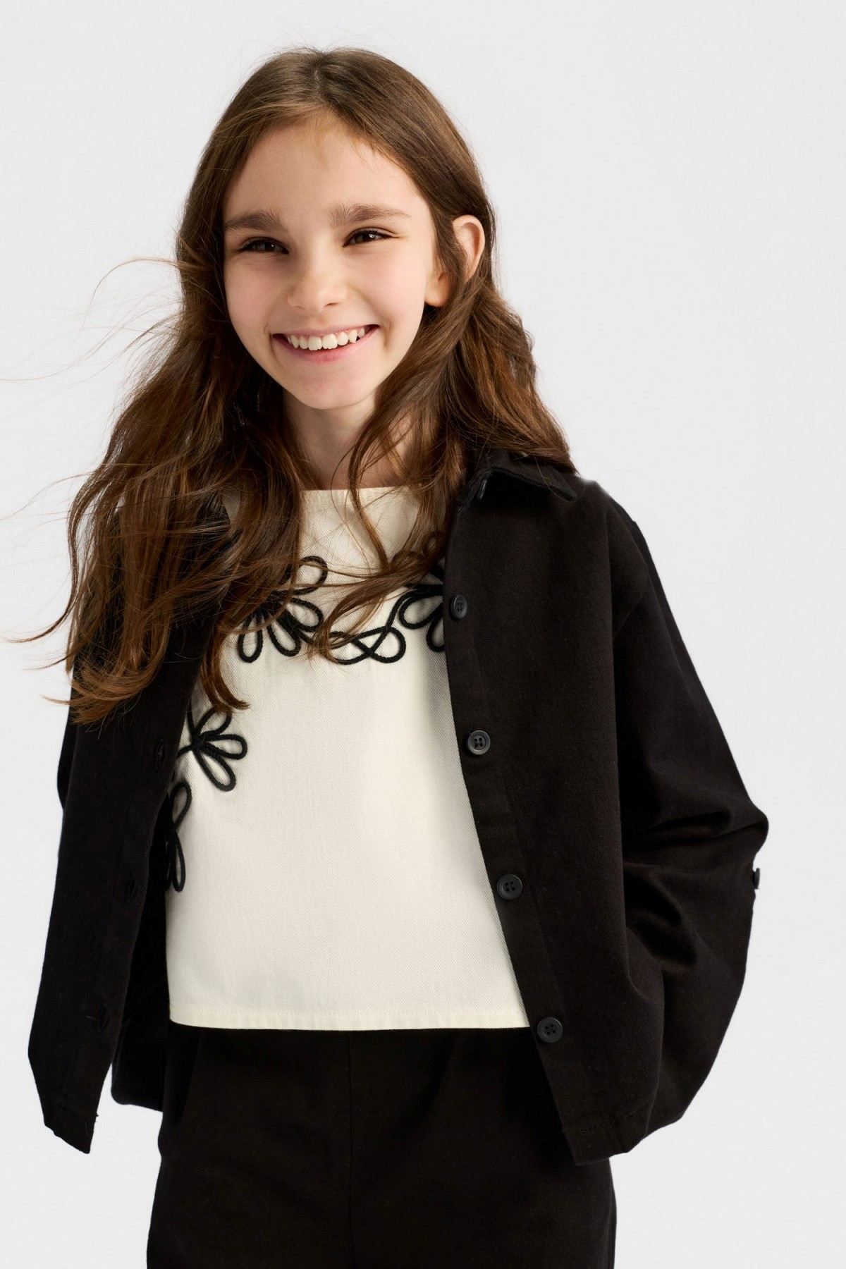 8-14 Yaş Alina Bloom Kız Çocuk 3'Lü Takım-Siyah