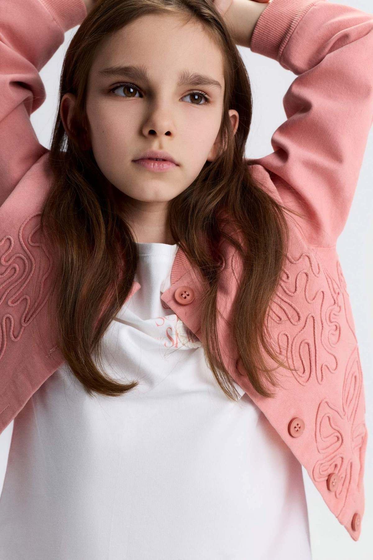 8-14 Yaş Carmine Chic Kız Çocuk 3'Lü Takım-Mercan