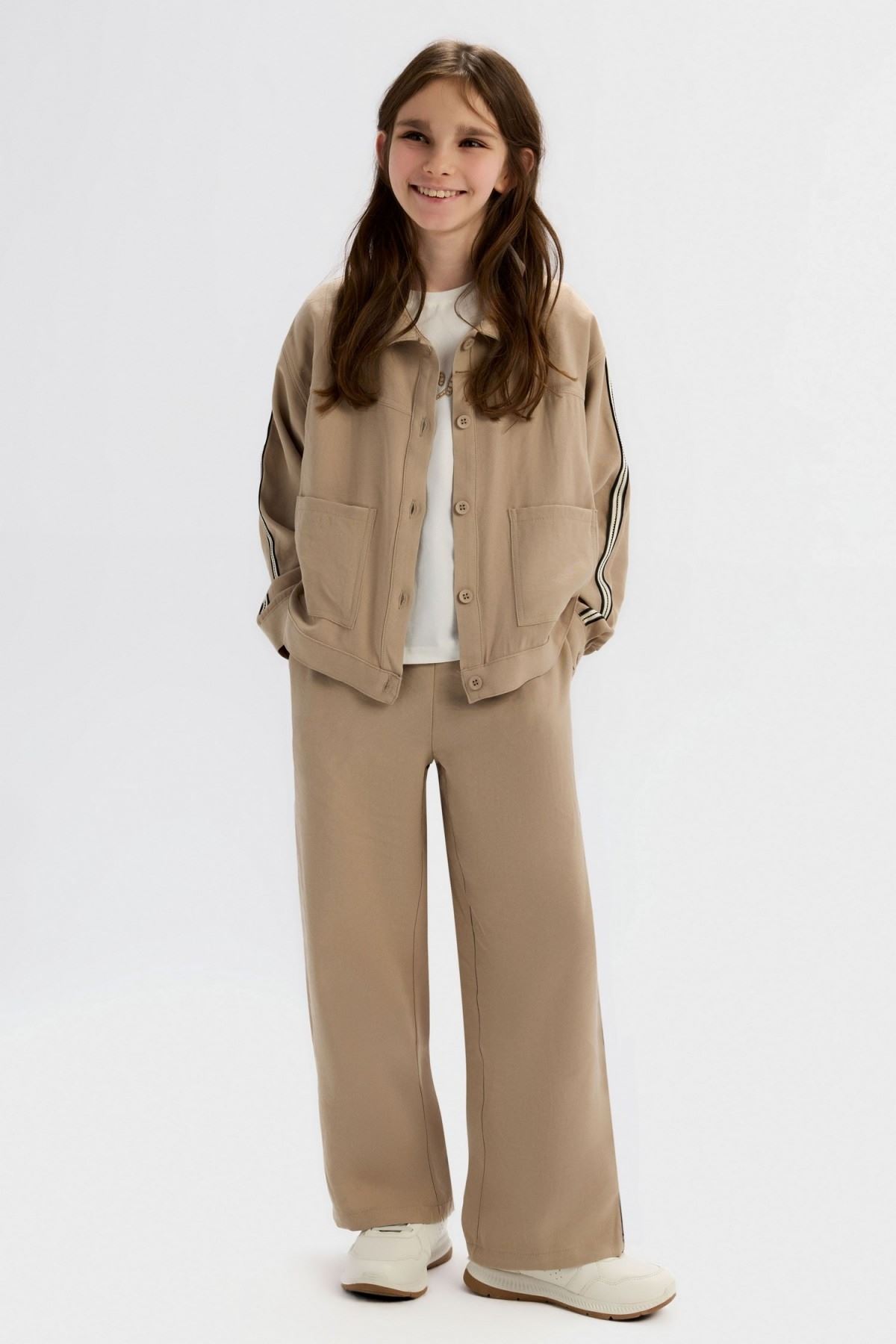 8-14 Yaş Cool Lucky Kız Çocuk 3'Lü Takım-Vizon