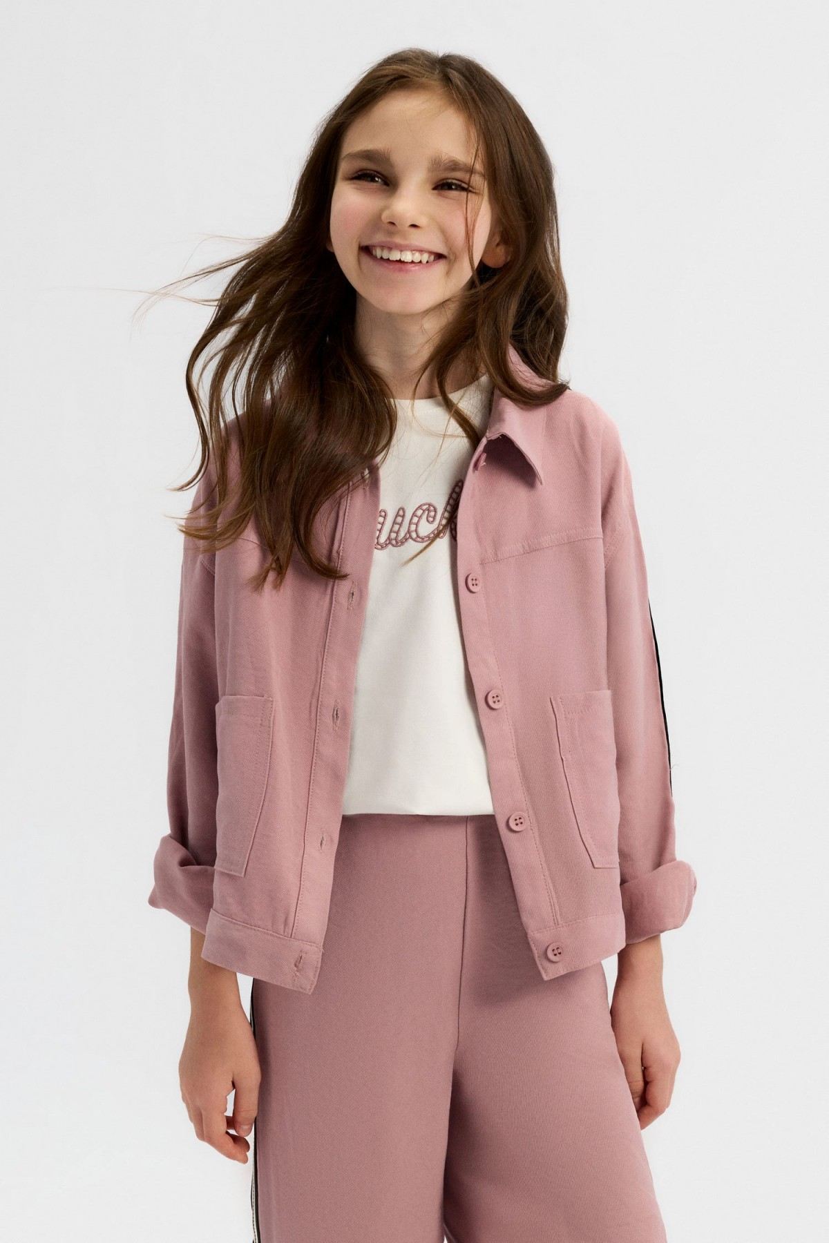 8-14 Yaş Cool Lucky Kız Çocuk 3'Lü Takım-Pudra
