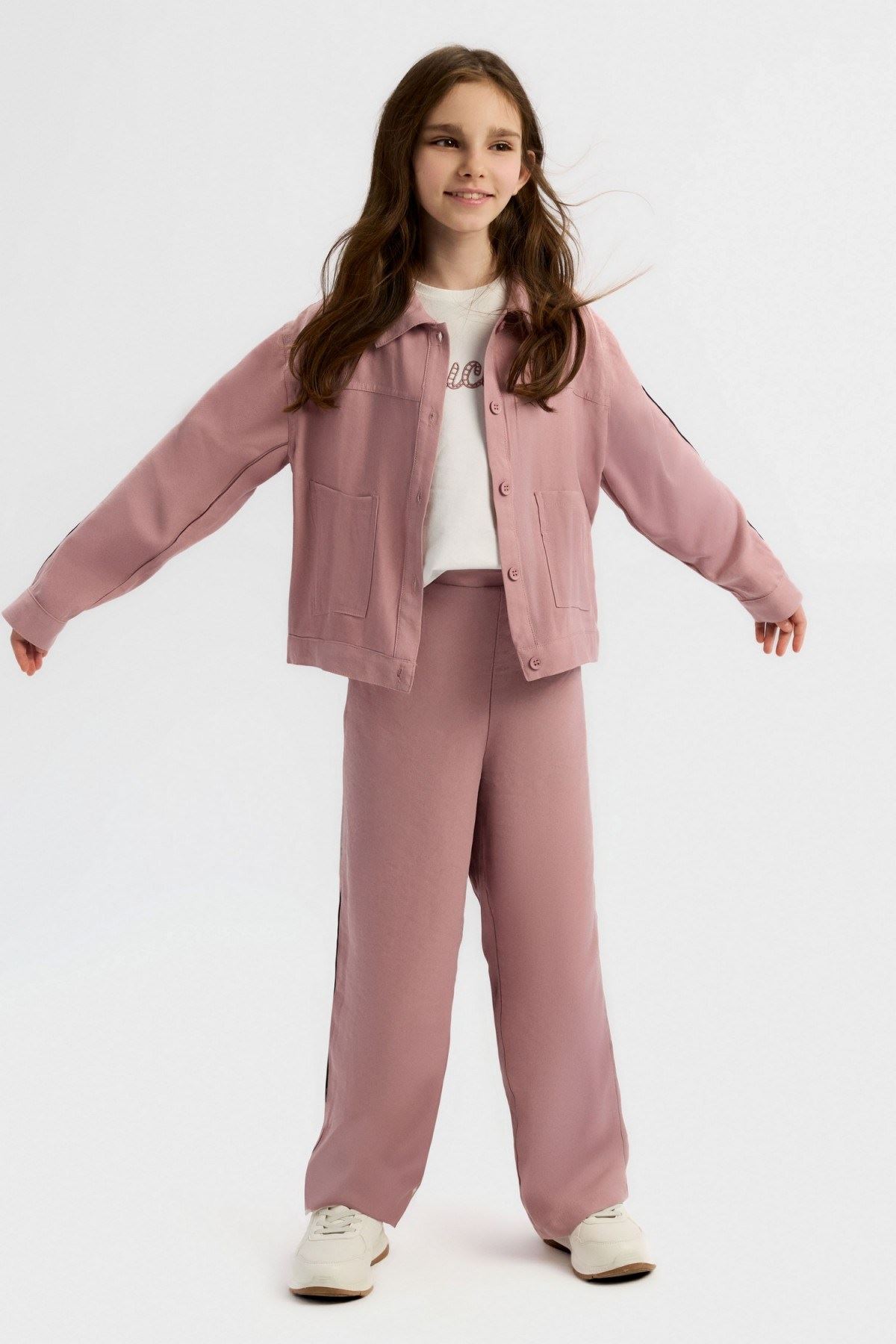 8-14 Yaş Cool Lucky Kız Çocuk 3'Lü Takım-Pudra