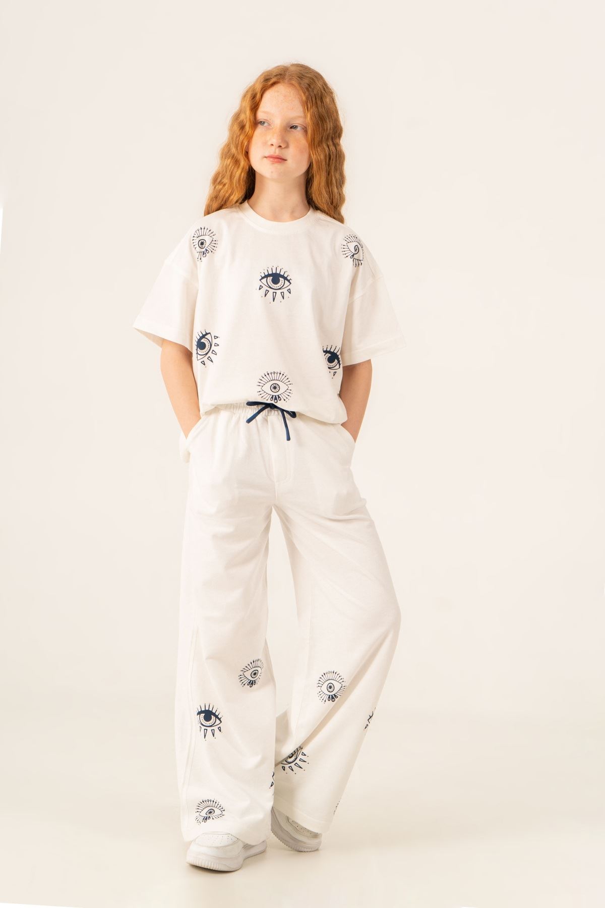 9-15 Yaş Icon Eye Premium Kız Çocuk Takım-Ekru
