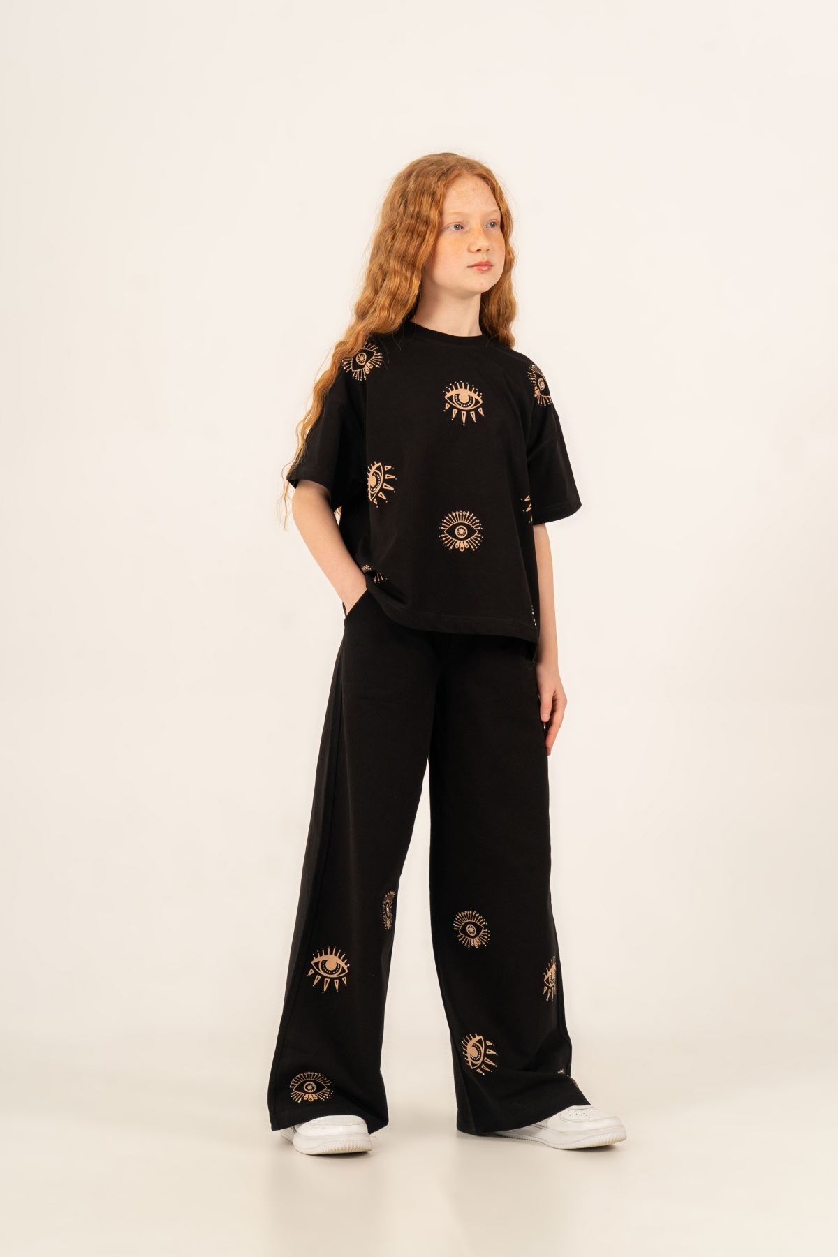 9-15 Yaş Icon Eye Premium Kız Çocuk Takım-Siyah