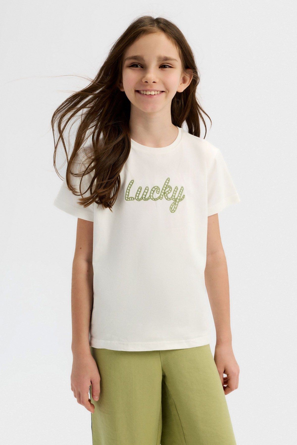 8-14 Yaş Cool Lucky Kız Çocuk 3'Lü Takım-Yeşil
