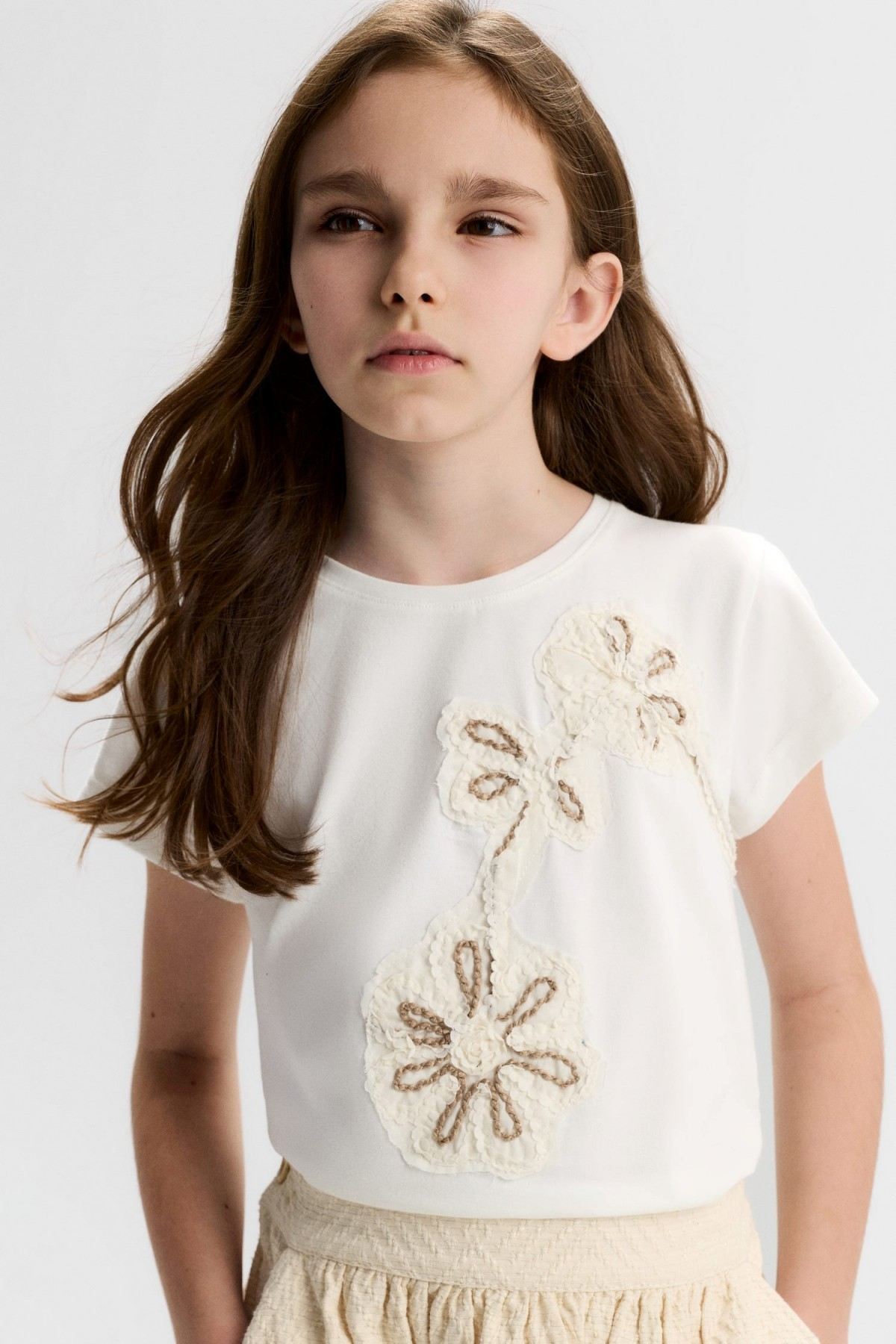 8-14 Yaş Little Luxe Kız Çocuk 3'Lü Takım-Latte