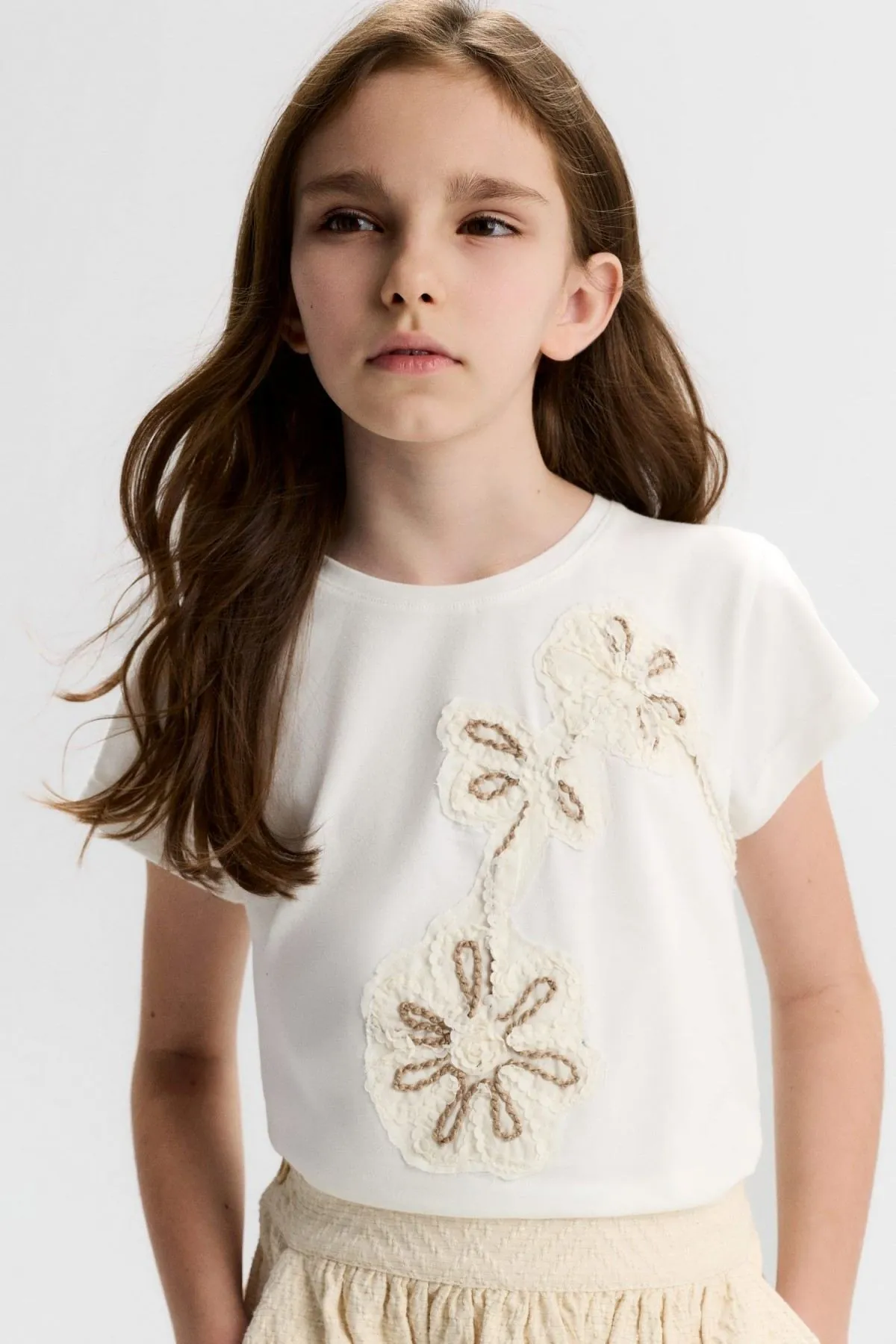 8-14 Yaş Little Luxe Kız Çocuk 3'Lü Takım-Latte