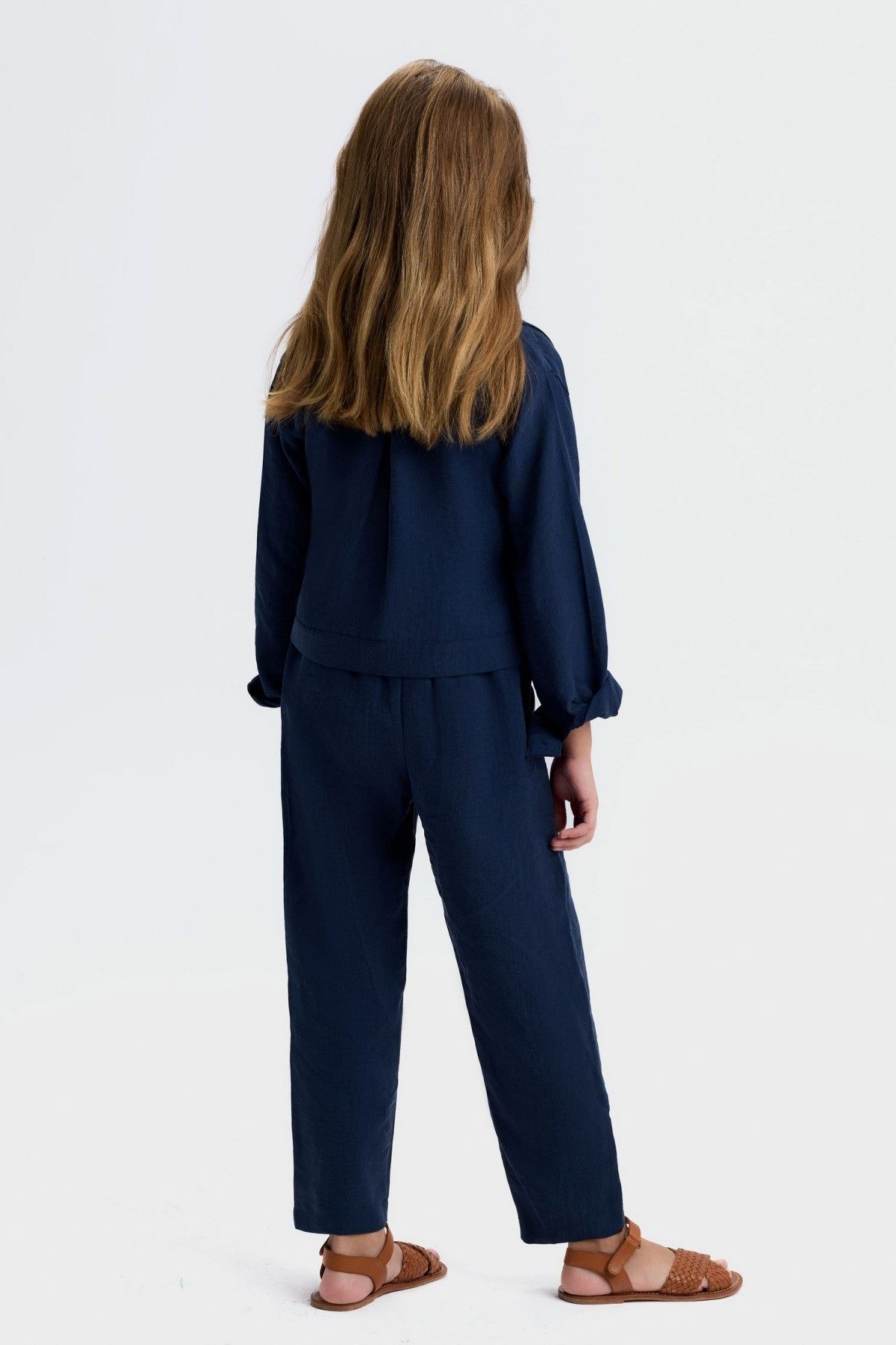 8-14 Yaş Lovely Lux Kız Çocuk 3'Lü Takım-Lacivert