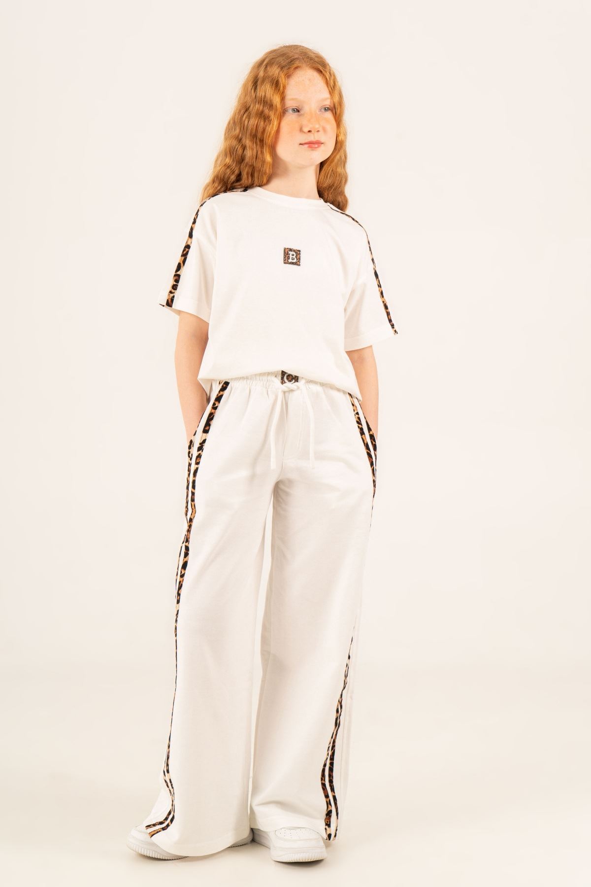 9-15 Yaş Boccile Cooles Kız Çocuk Takım-Ekru