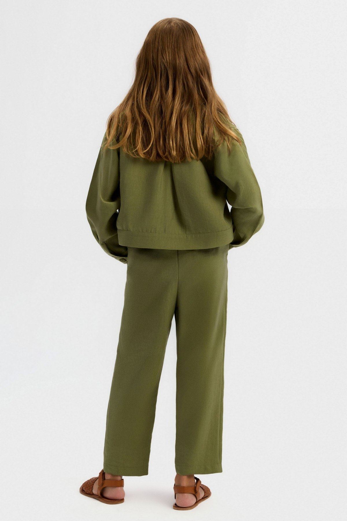 8-14 Yaş Lovely Lux Kız Çocuk 3'Lü Takım-Yeşil