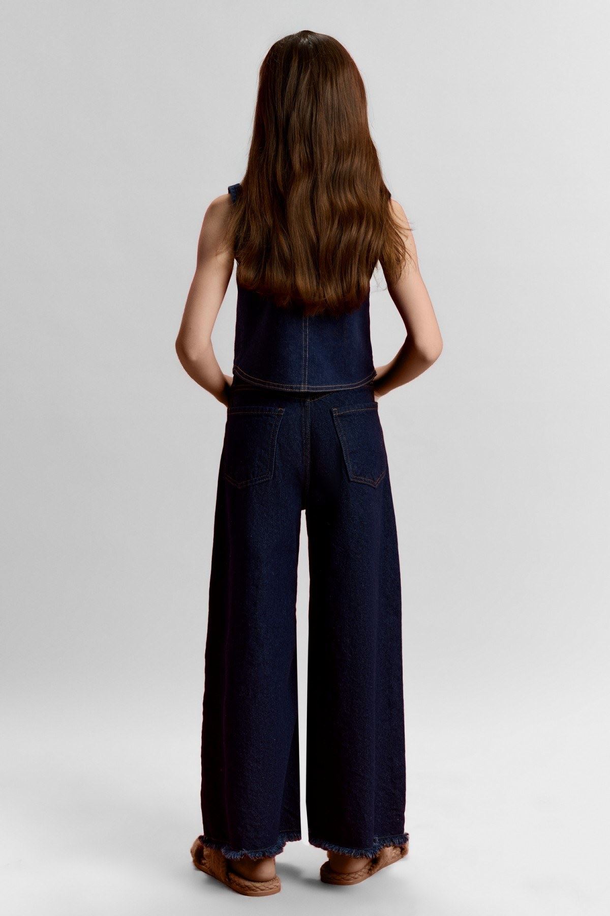 8-14 Yaş Elegant Mila Kız Çocuk Takım-İndigo